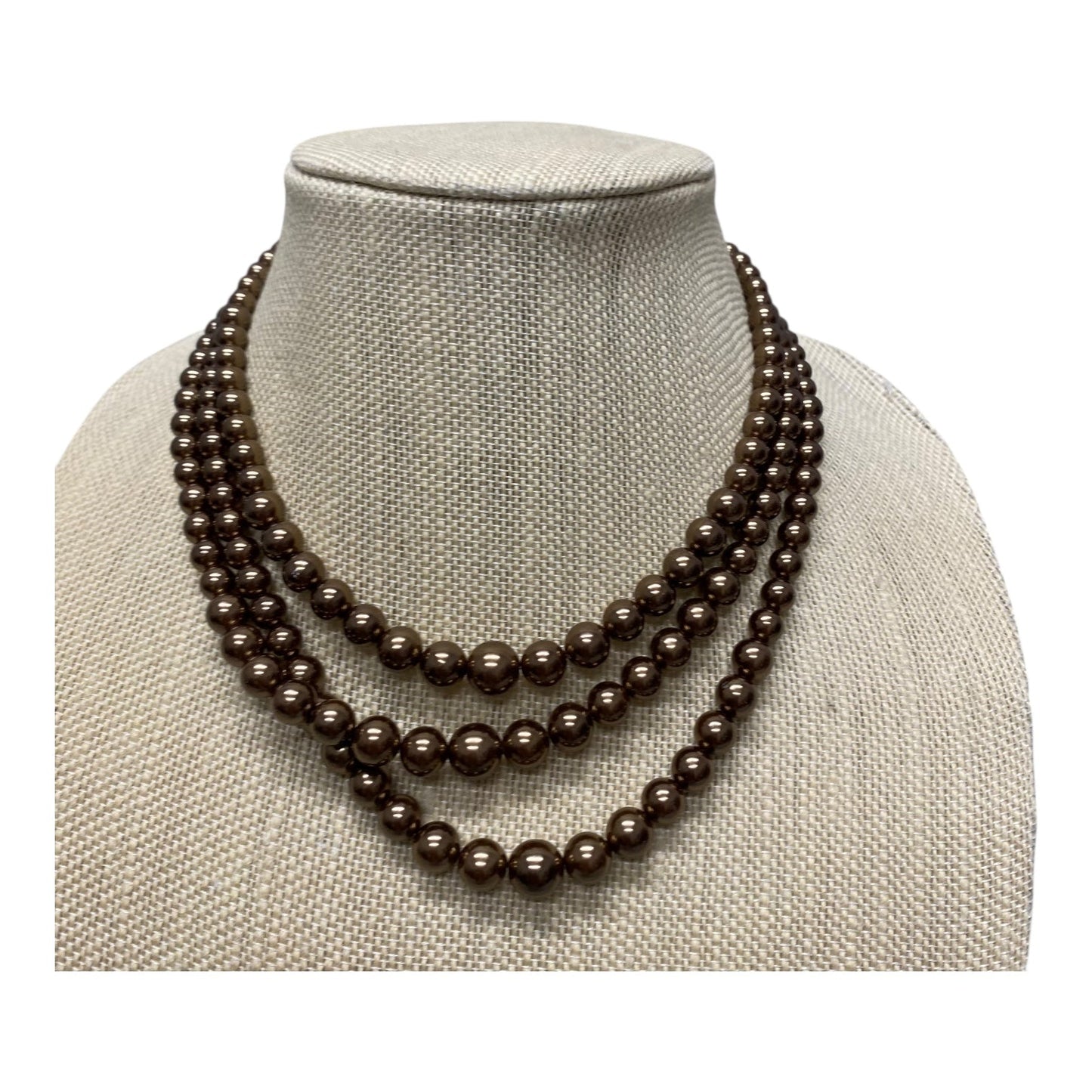 Necklace Layered By Cme In Brown