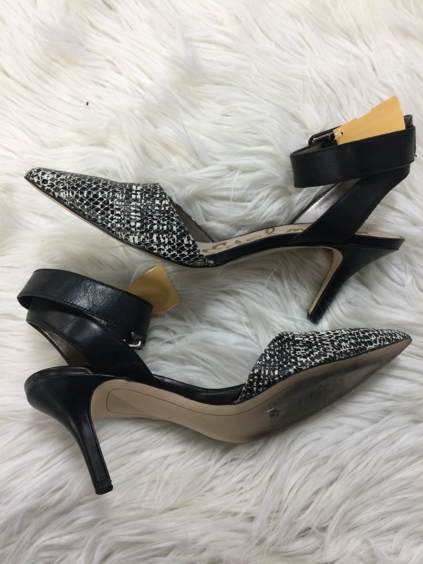 Shoes Heels Stiletto By Sam Edelman In Black & White, Size:8