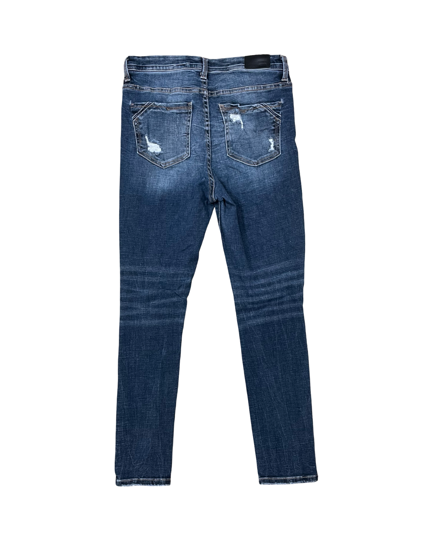 Jeans Skinny By Buckle Black In Blue Denim, Size:4