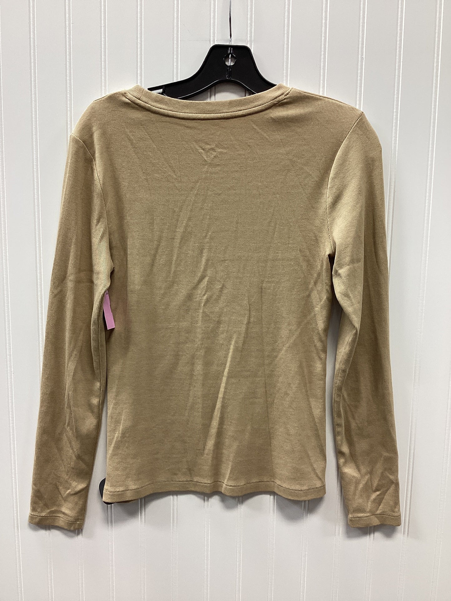 Top Ls Basic By A New Day In Tan, Size:S