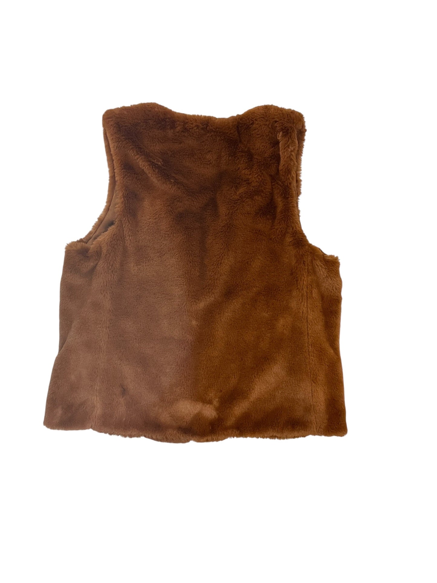 Vest Faux Fur & Sherpa By Stella And Dot In Brown, Size:L