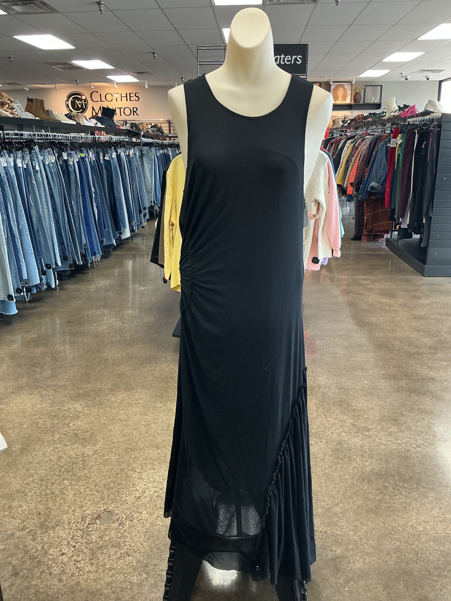 Dress Casual Maxi By Anthropologie In Black, Size:L