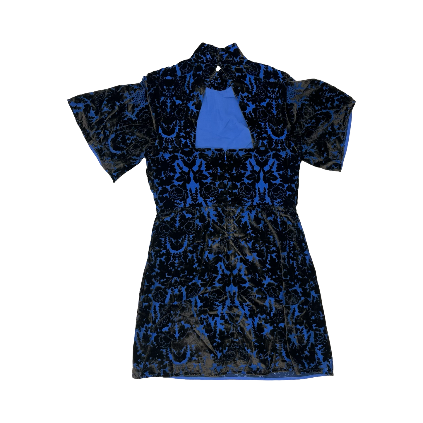Dress Party Short By Anthropologie In Black & Blue, Size:8