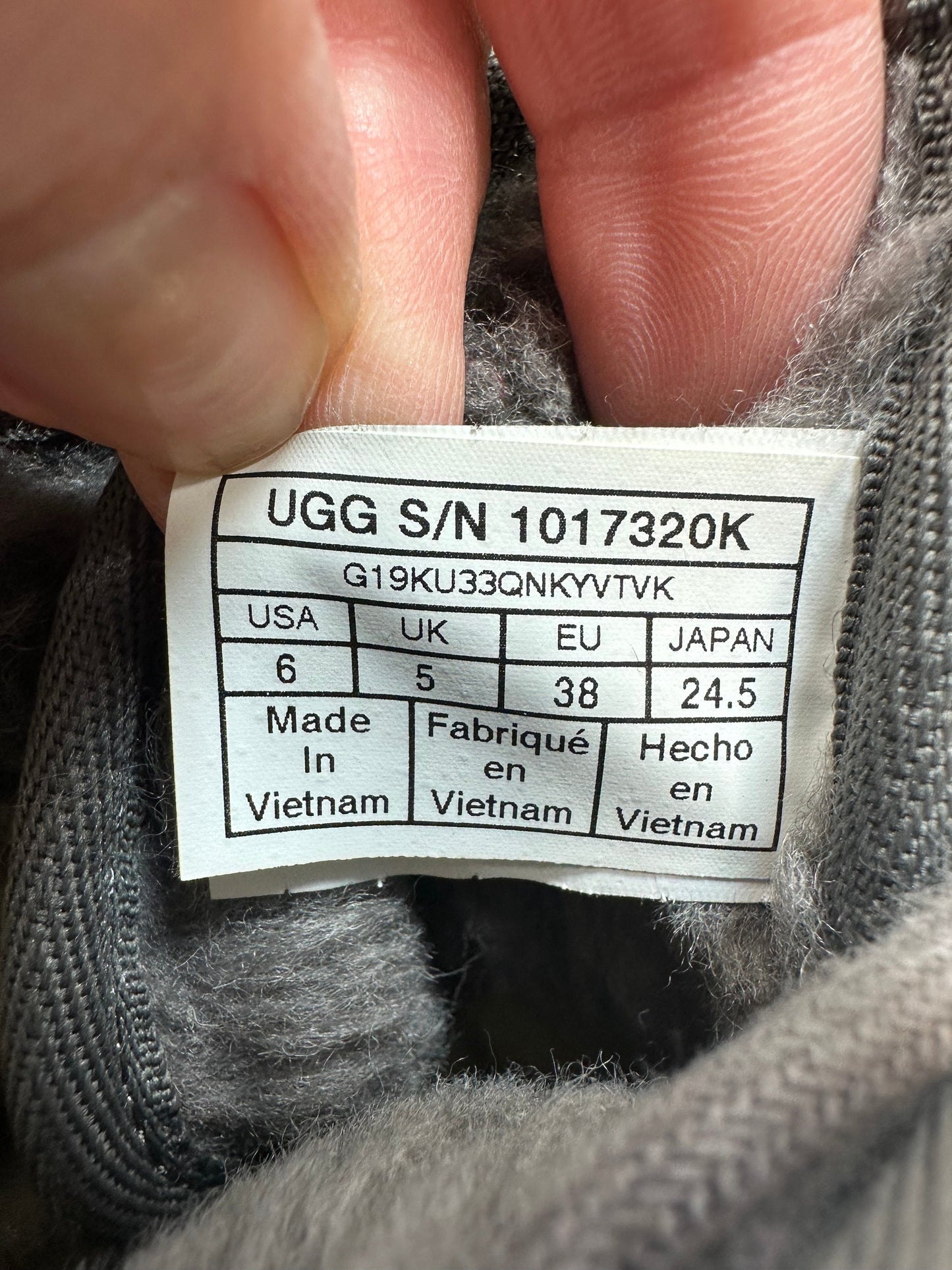 Boots Designer By Ugg In Grey, Size: 38