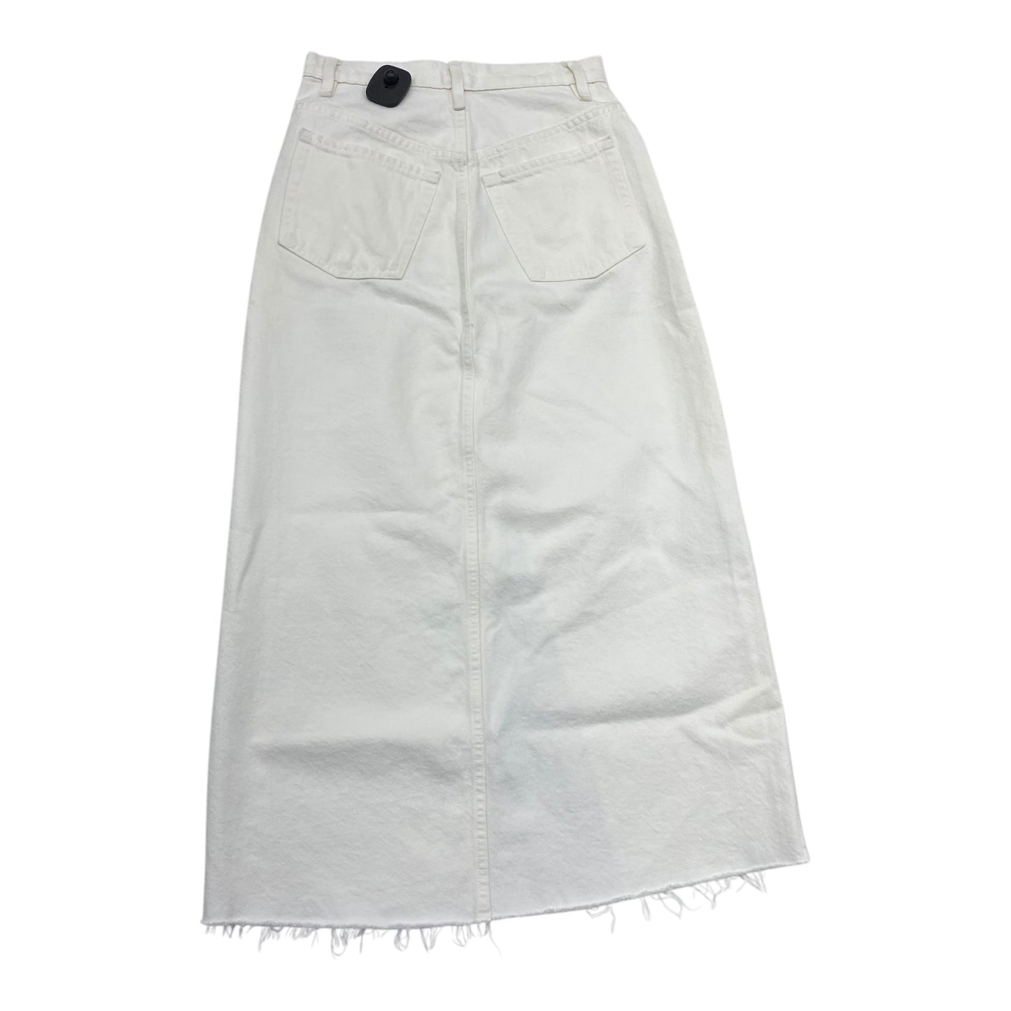 Skirt Maxi By Frame In White Denim, Size:Xs