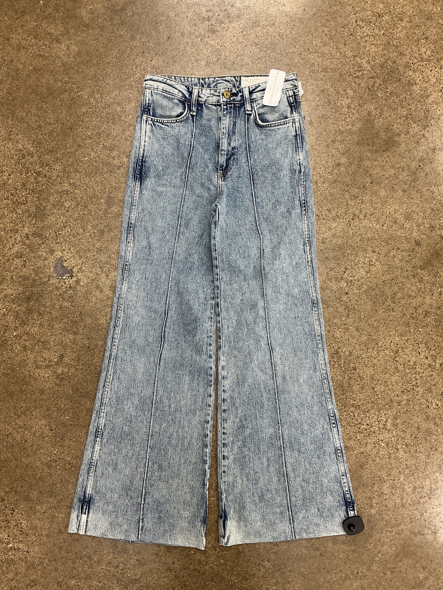 Jeans Wide Leg By Rag And Bone In Blue Denim, Size:6