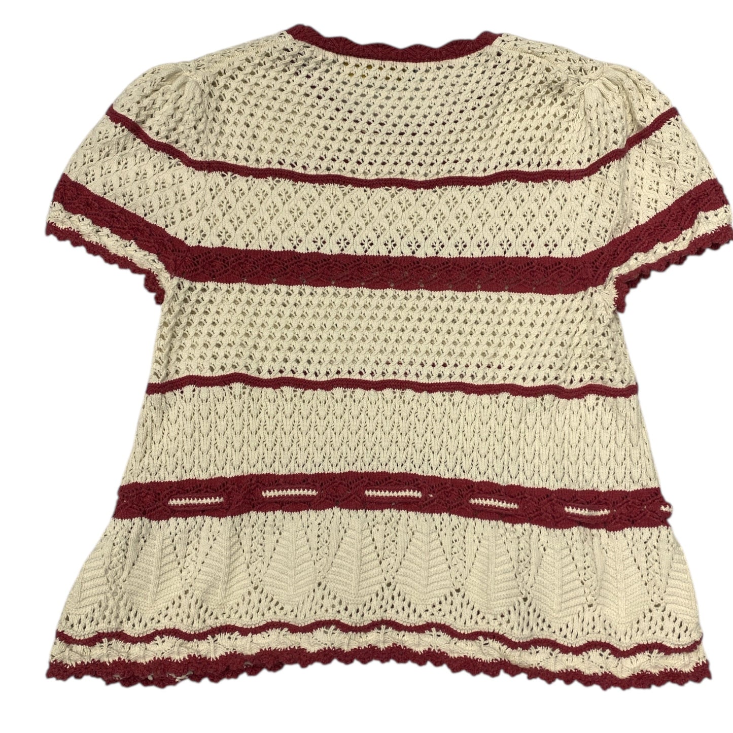 Sweater Ss By Polo Ralph Lauren In Red & White, Size:L