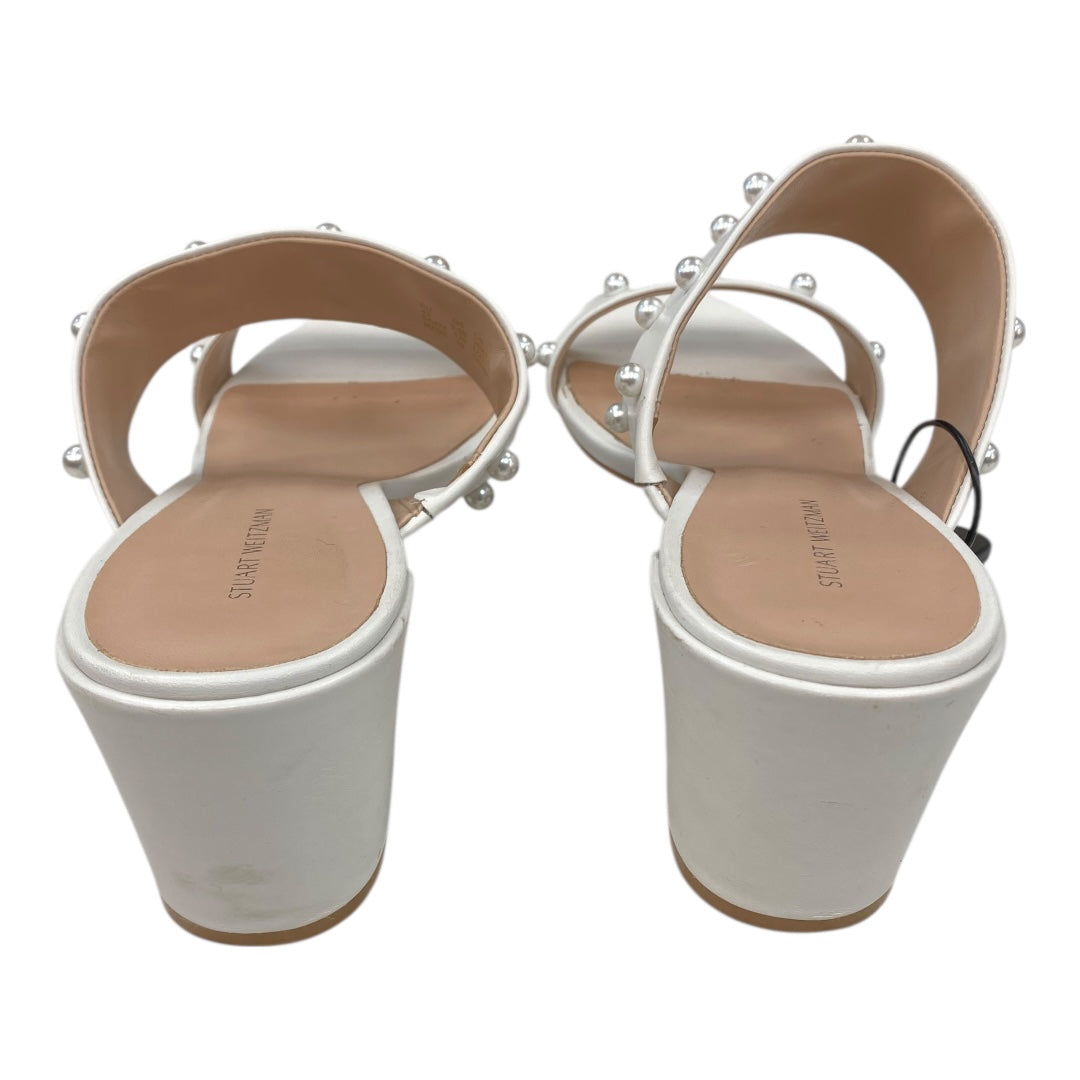 Shoes Designer By Stuart Weitzman In White, Size:9.5