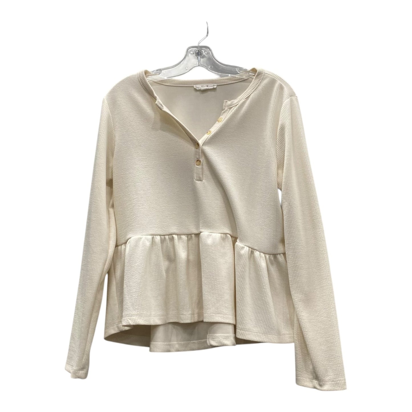 Top Ls By Mine In Cream, Size:M