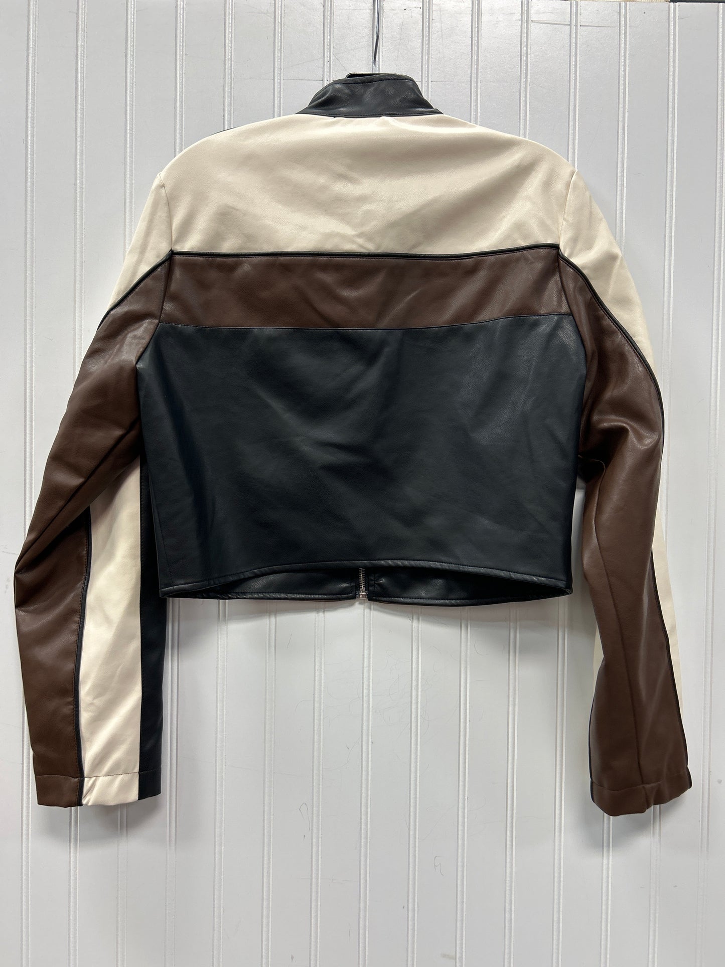 Jacket Moto By Windsor In Brown, Size:M