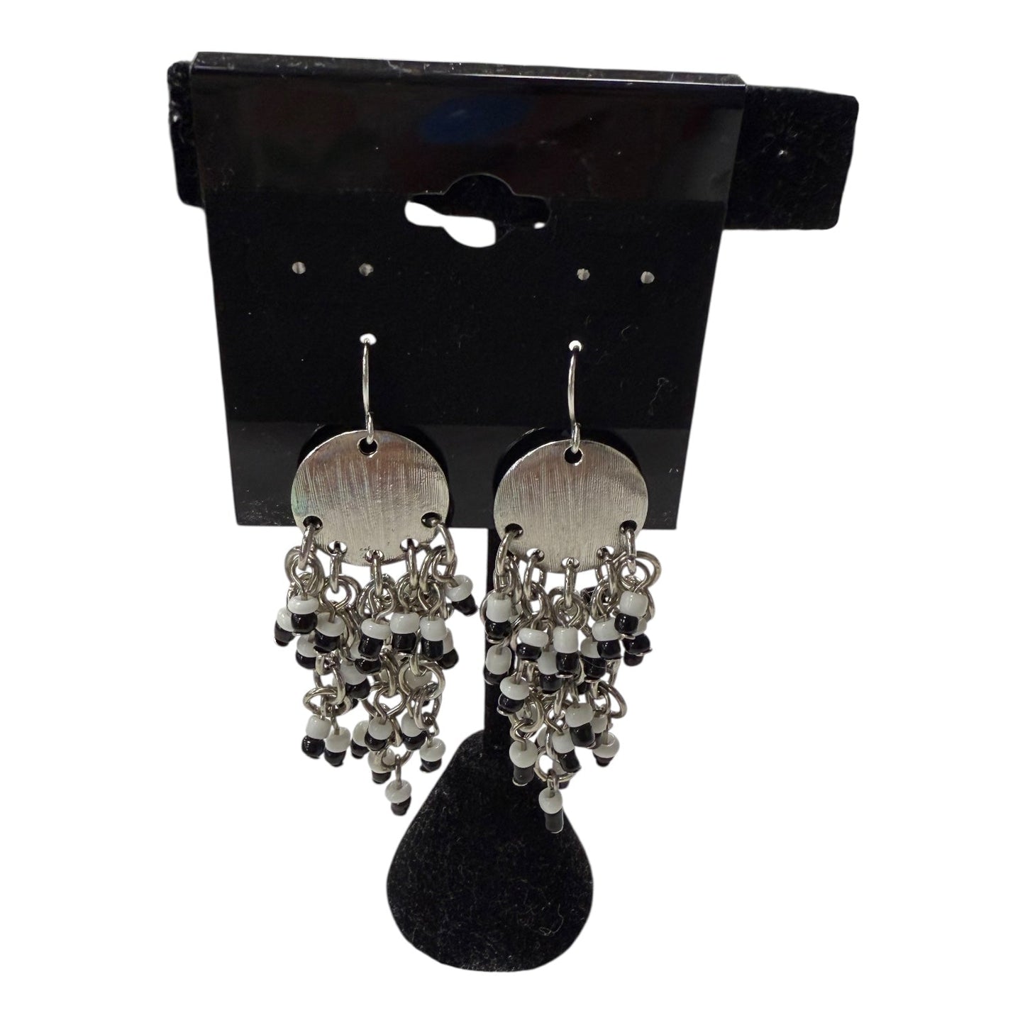Earrings Dangle/Drop In Black & White