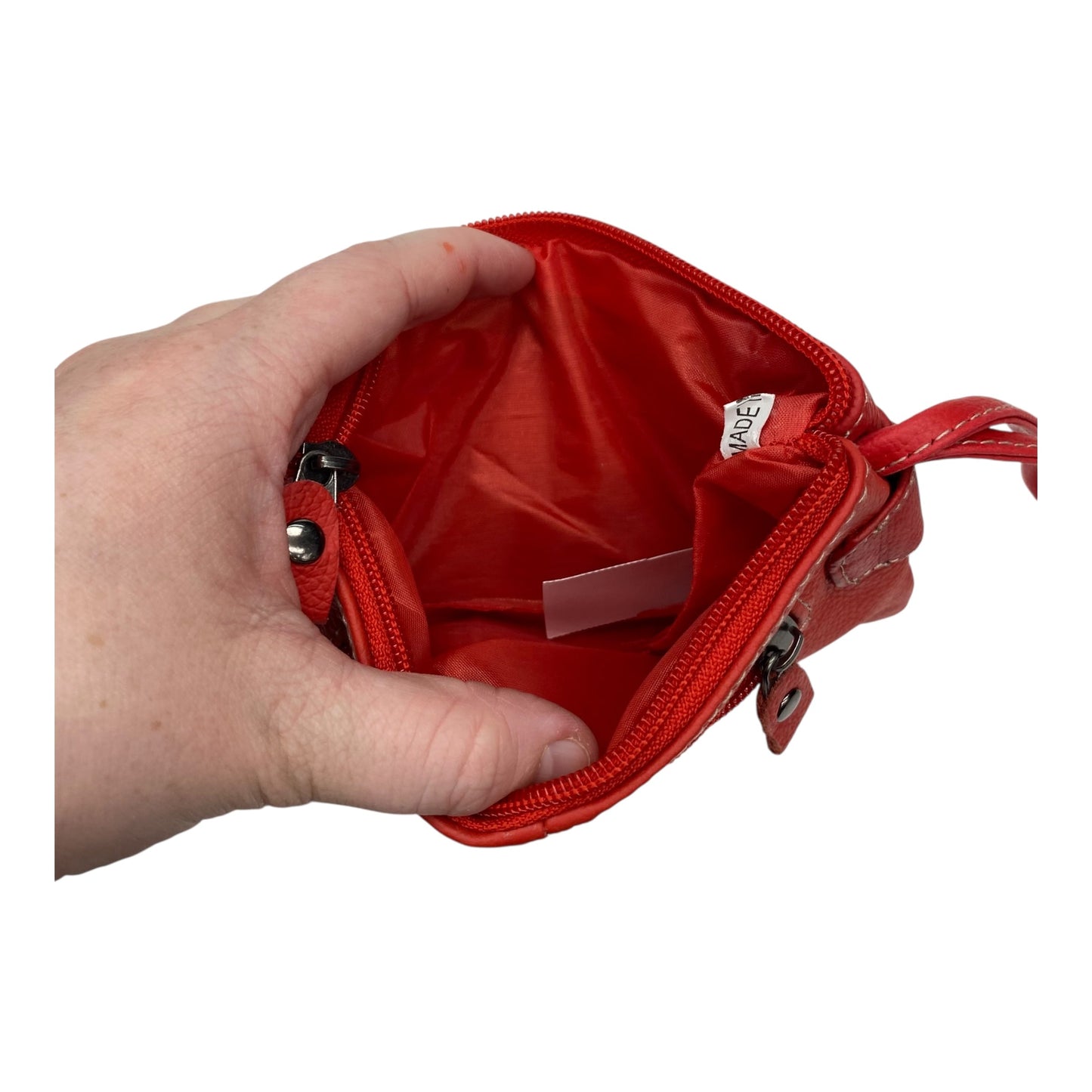 Wristlet Leather By Clothes Mentor In Red, Size:Medium