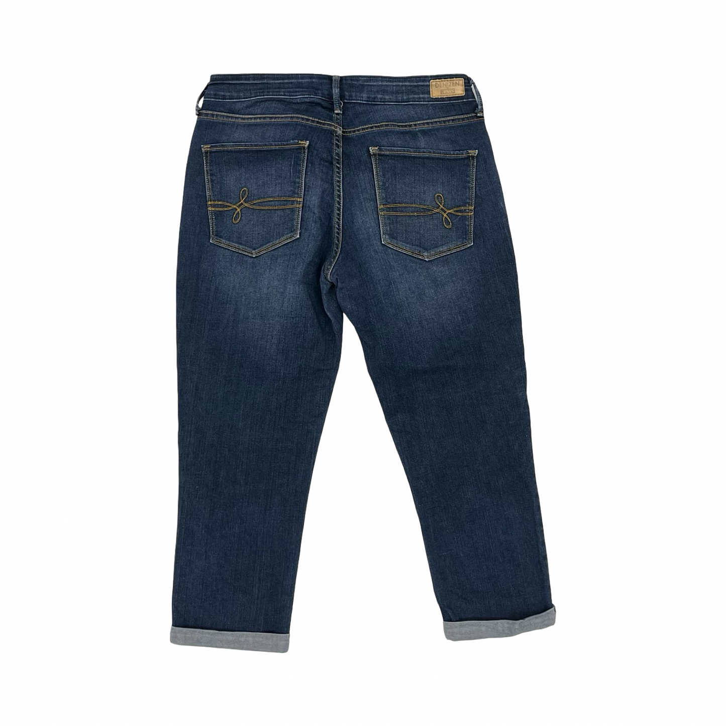 Jeans Cropped By Denizen By Levis In Blue Denim, Size:8