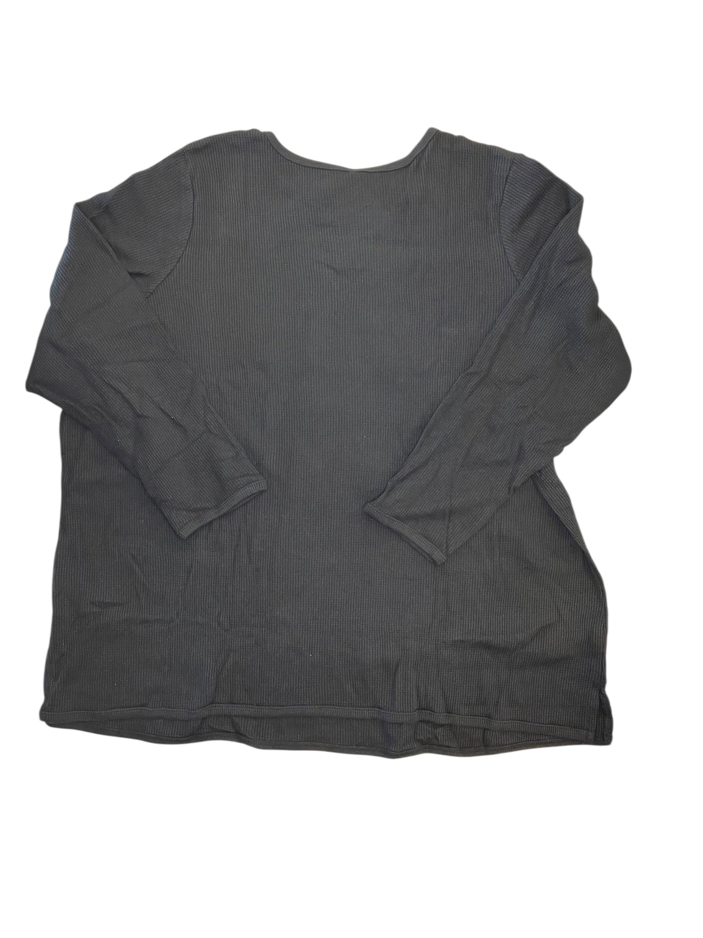 Top Ls Basic By Woman Within In Black, Size:3X