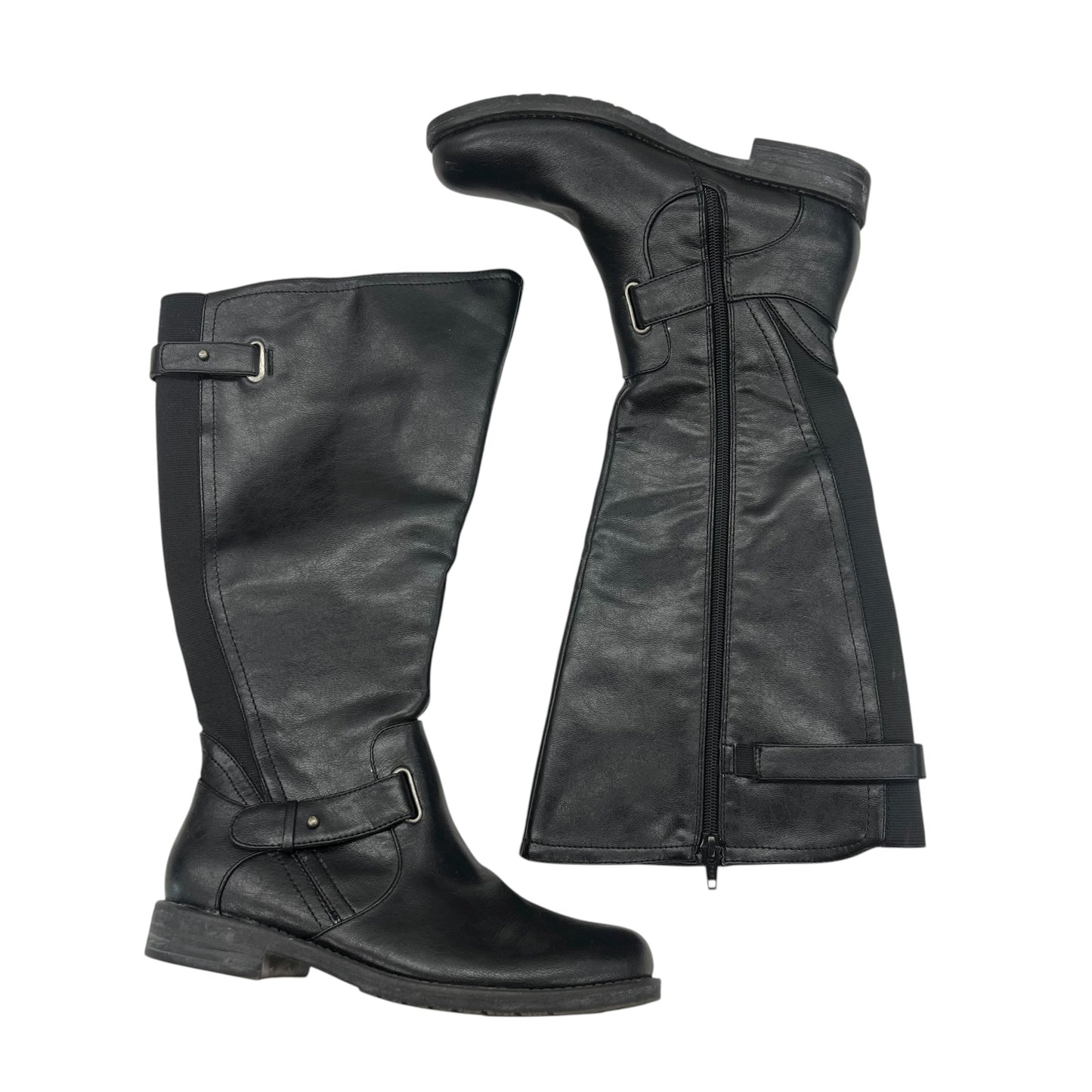 Boots Knee Flats By Bare Traps In Black, Size:6