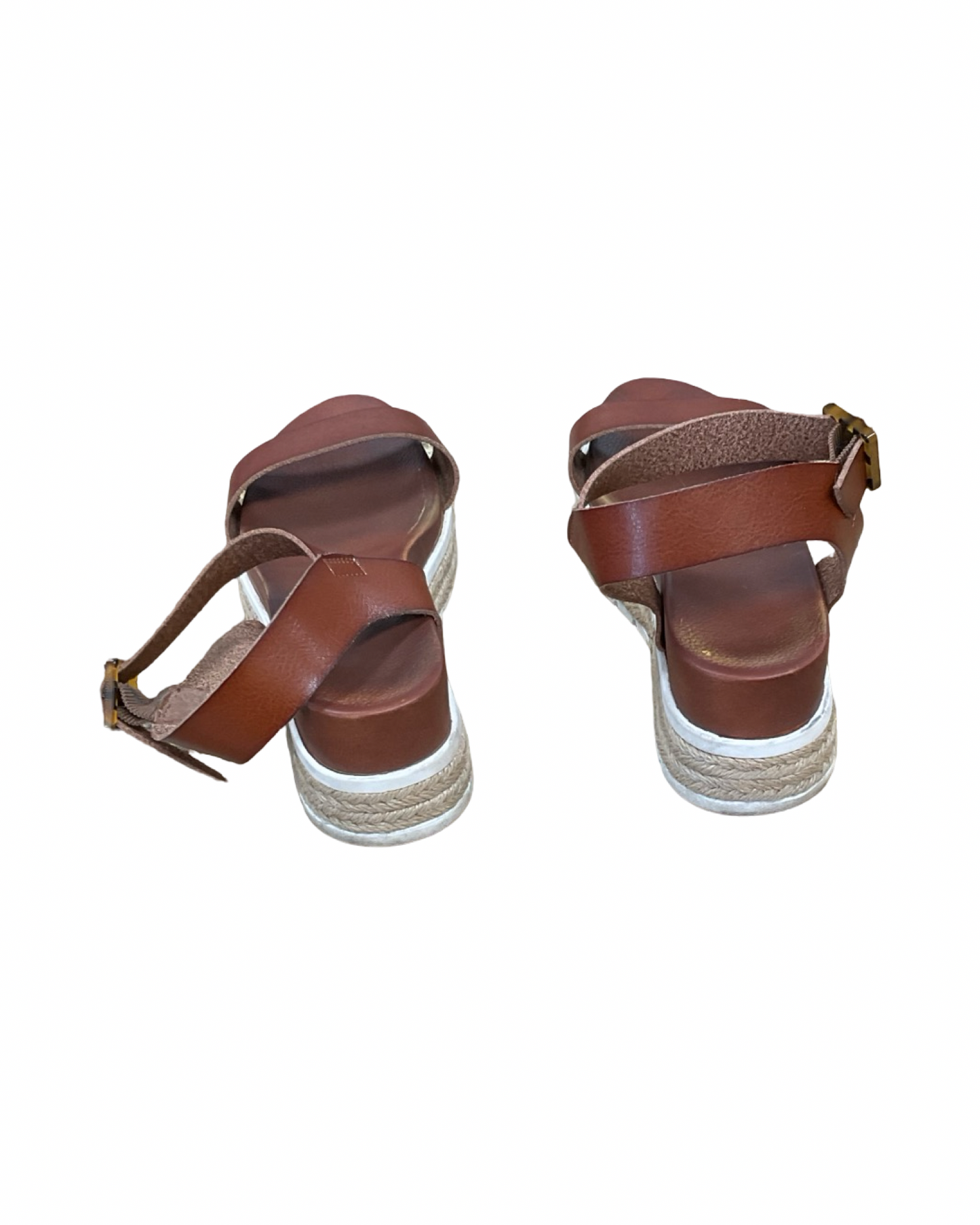 Sandals Heels Wedge By Mia In Brown, Size:7