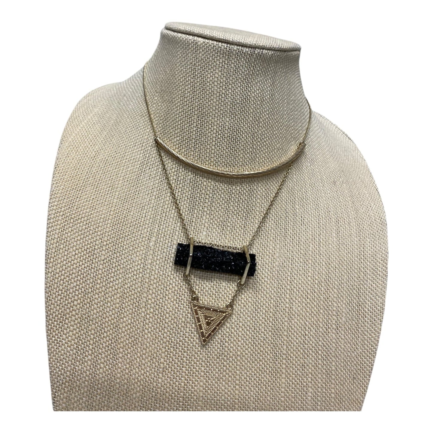 Necklace Other In Black & Gold