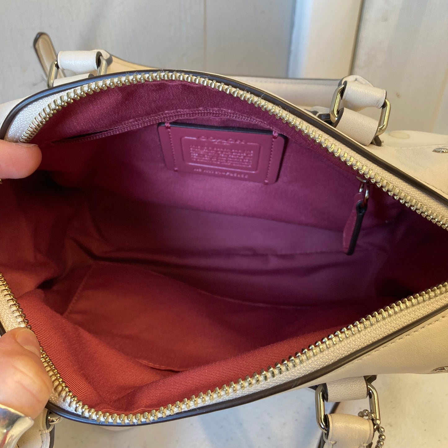 Handbag Designer By Coach In Floral Print, Size:Small