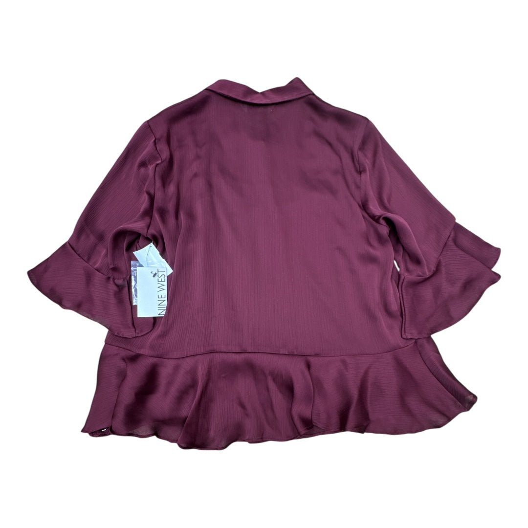 Top Ls By Nine West In Maroon, Size:M