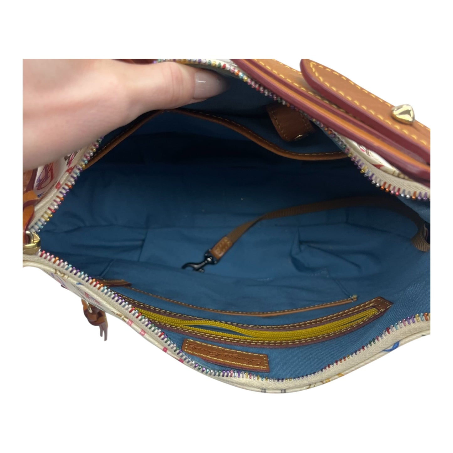 Handbag Designer By Dooney And Bourke In Nautical Print, Size:Medium