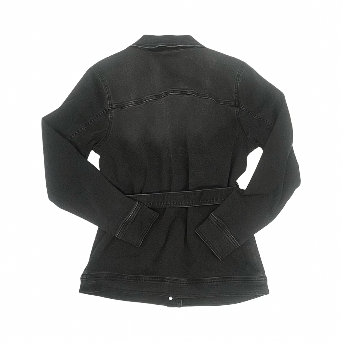 Jacket Denim By Isaac Mizrahi Live Qvc In Black Denim, Size:Xs