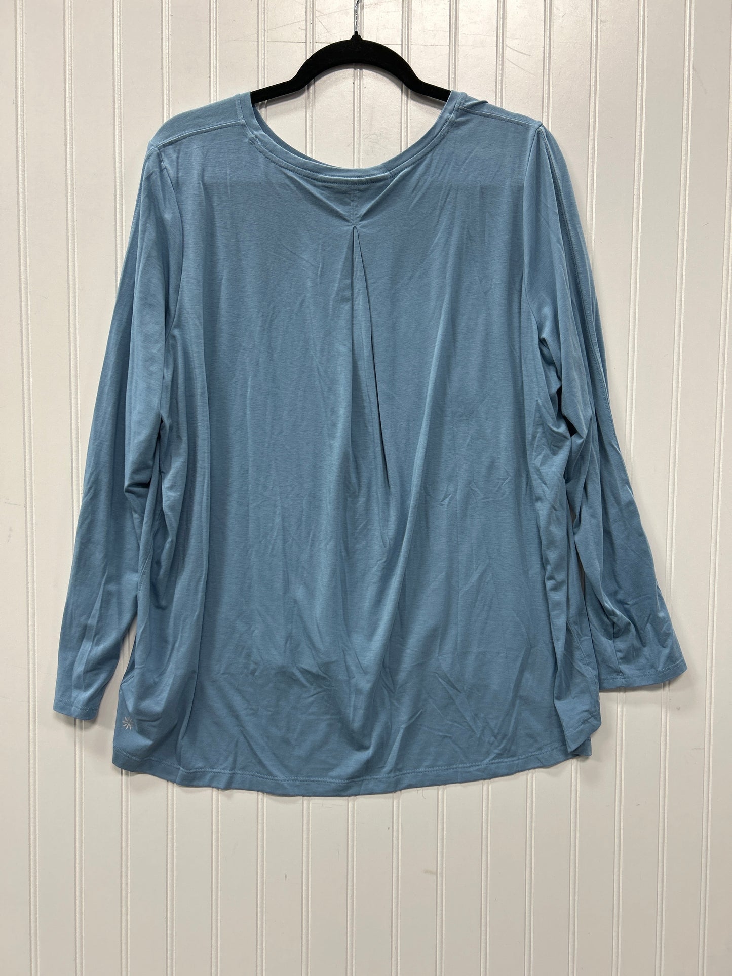 Athletic Top Ls Collar By Athleta In Blue, Size:Xl