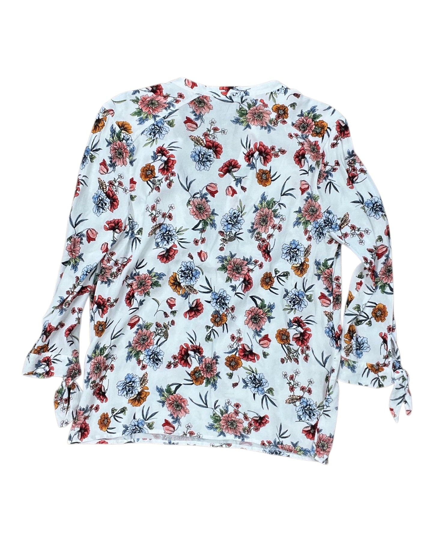 Top 3/4 Sleeve By Chelsea And Theodore In Cream & Red, Size:L