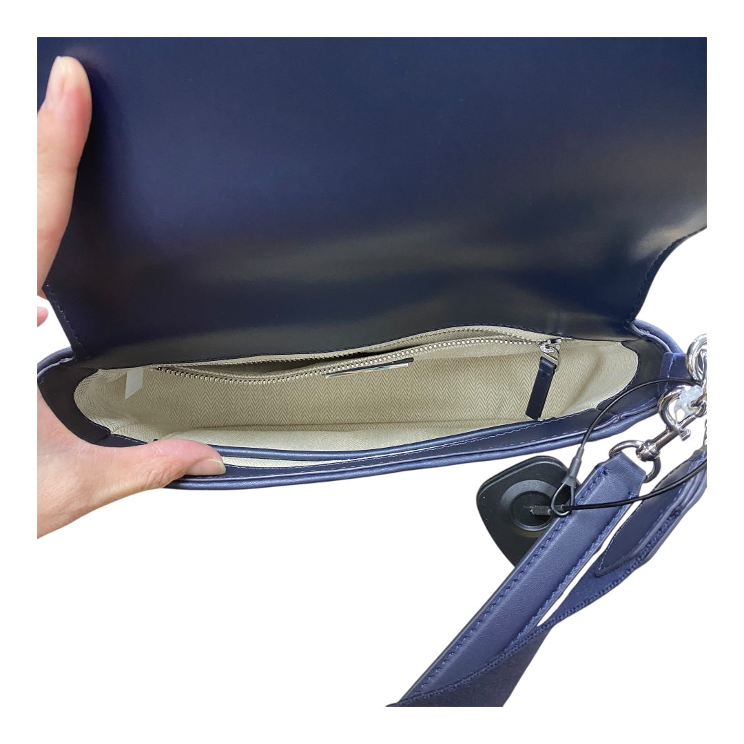 Handbag Designer By Tory Burch In Blue Denim, Size:Small