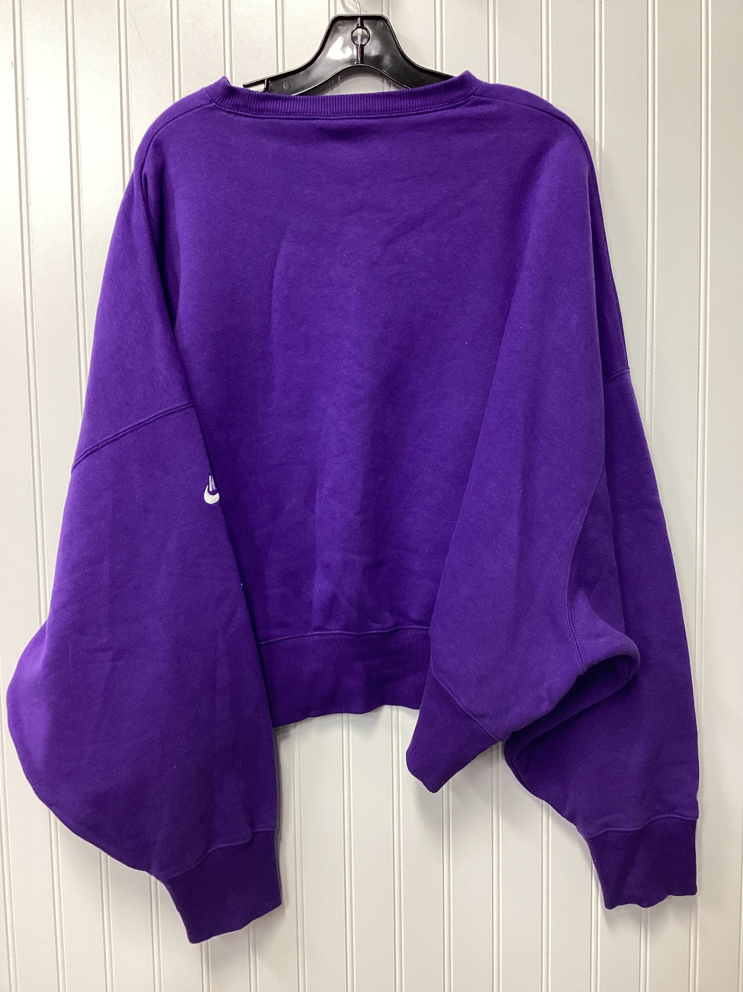 Athletic Sweatshirt Crewneck By Nike Apparel In Purple, Size:1X