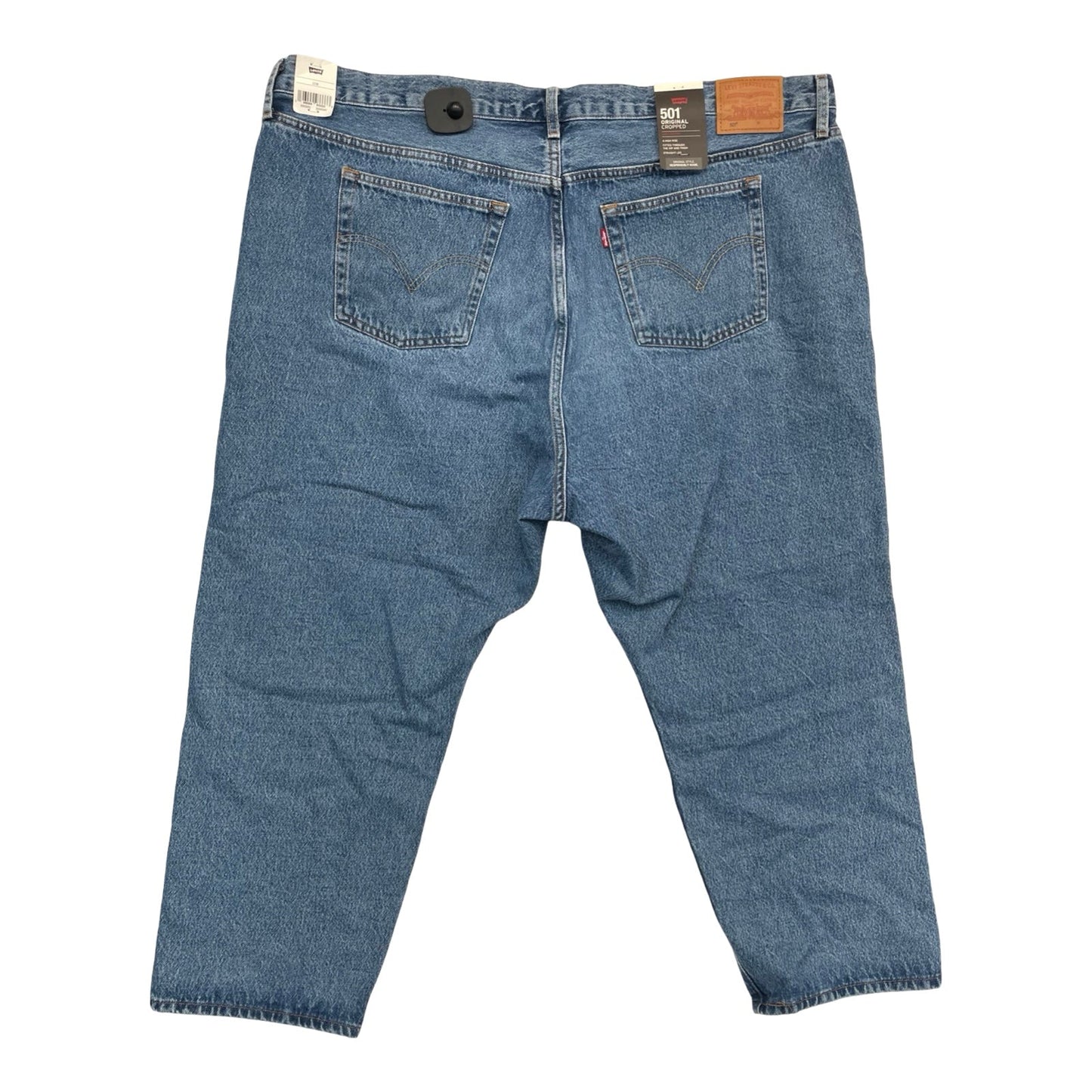 Jeans Cropped By Levis In Blue Denim, Size:22