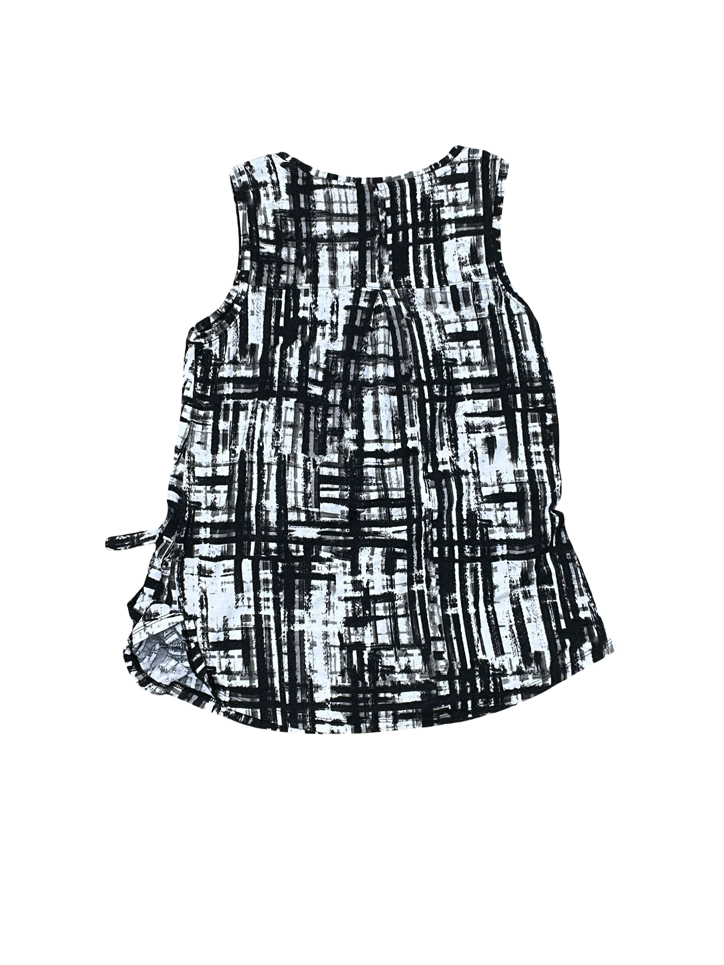 Top Sleeveless By Simply Vera In Black & White, Size:S
