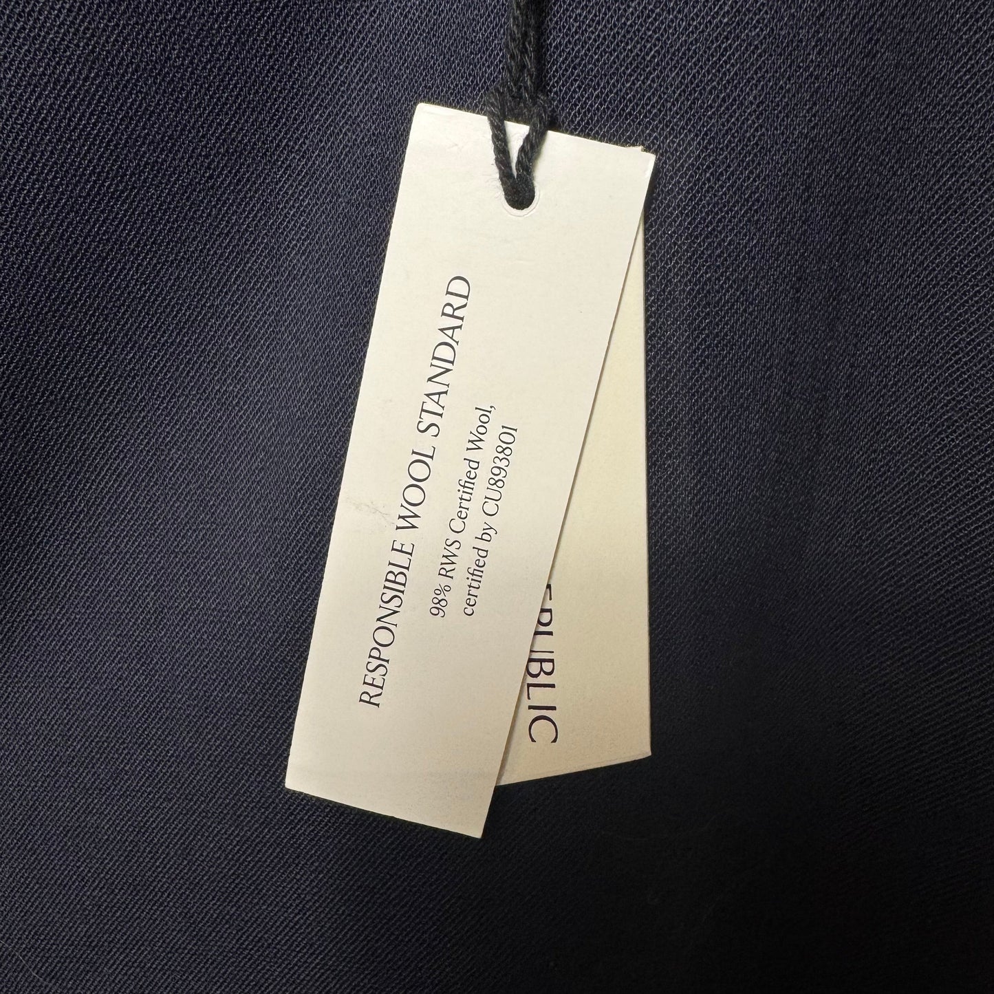 Modern Straight Wool Pants Dress By Banana Republic In Navy, Size: 6