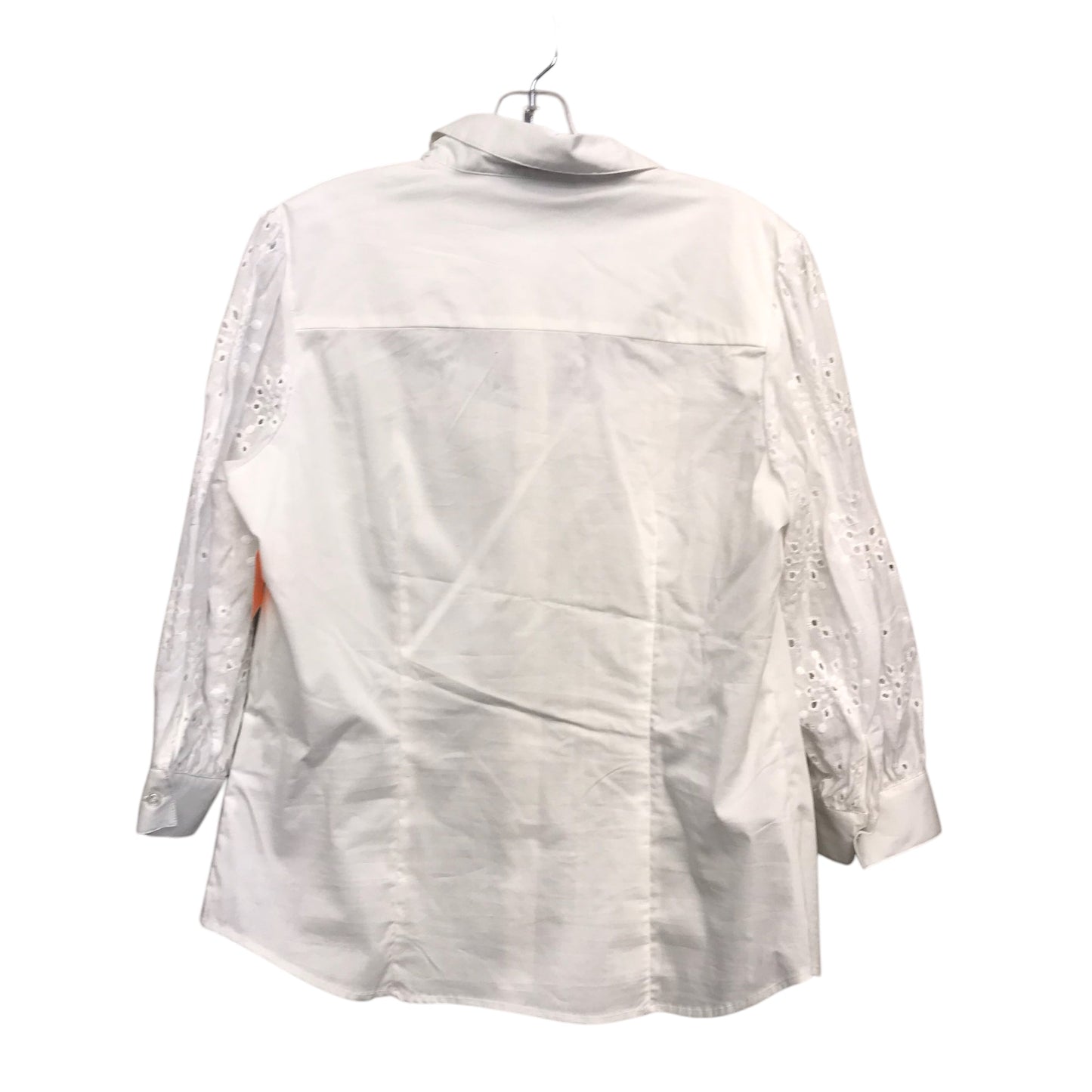 Blouse Ls By New York And Co In White, Size:L