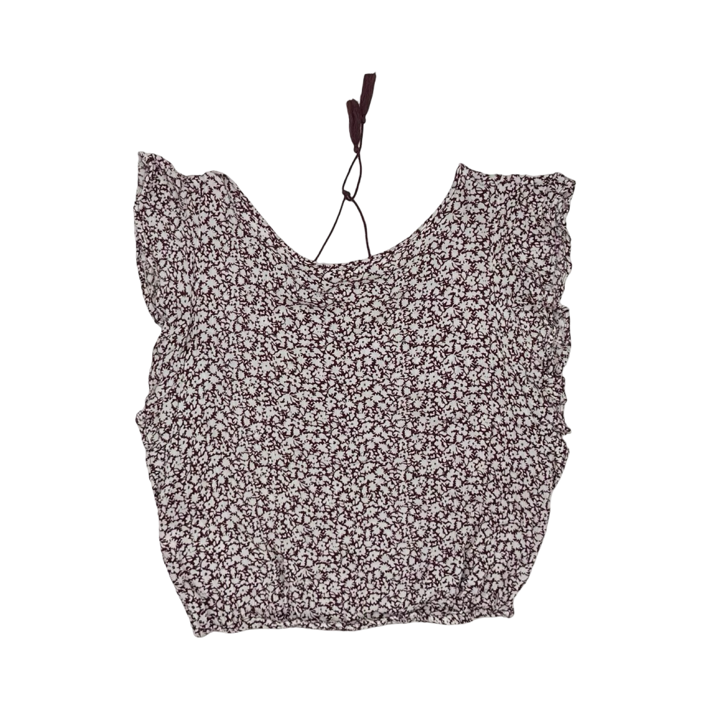 Blouse Ss By Clothes Mentor In Red & White, Size:M