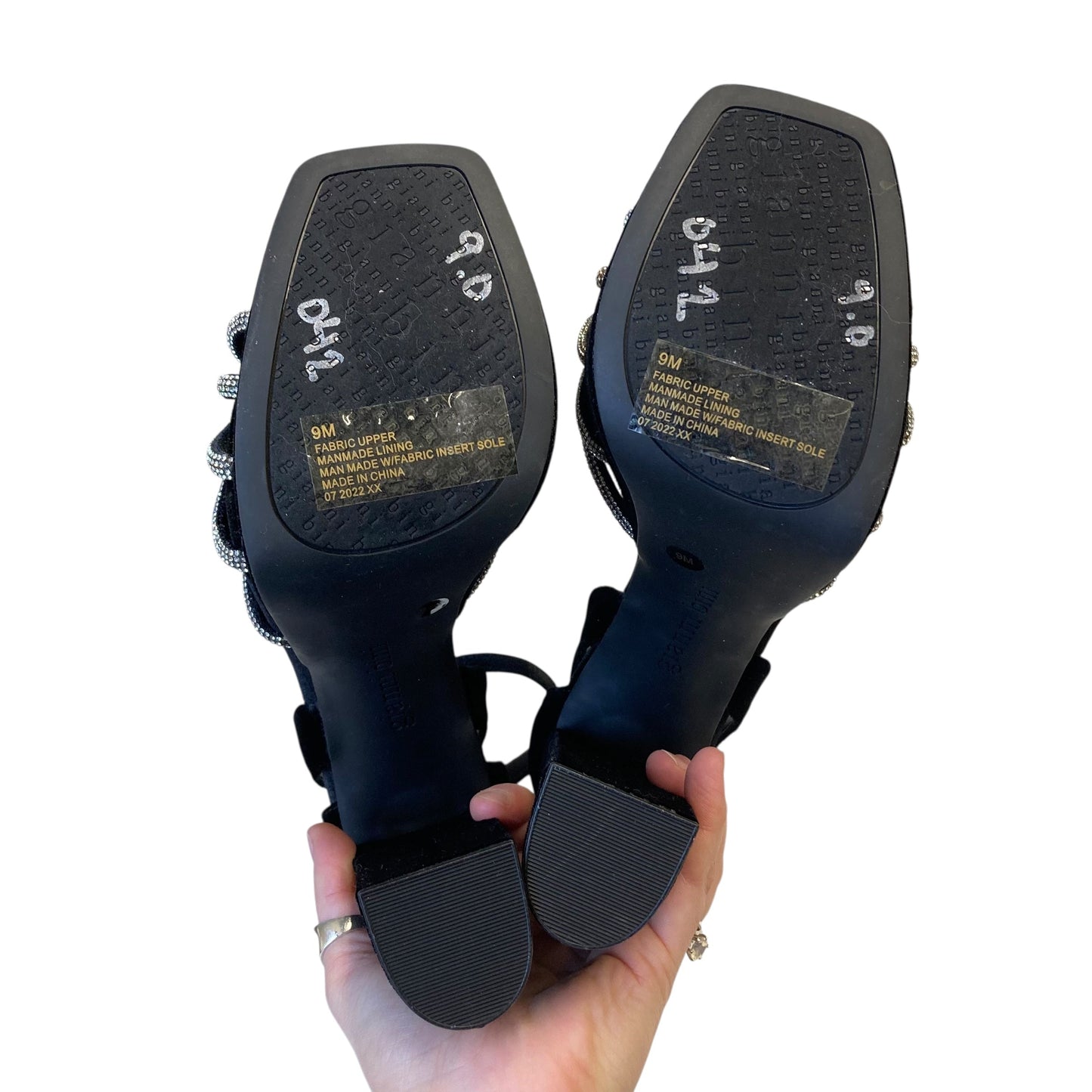 Shoes Heels Block By Gianni Bini In Black, Size:9