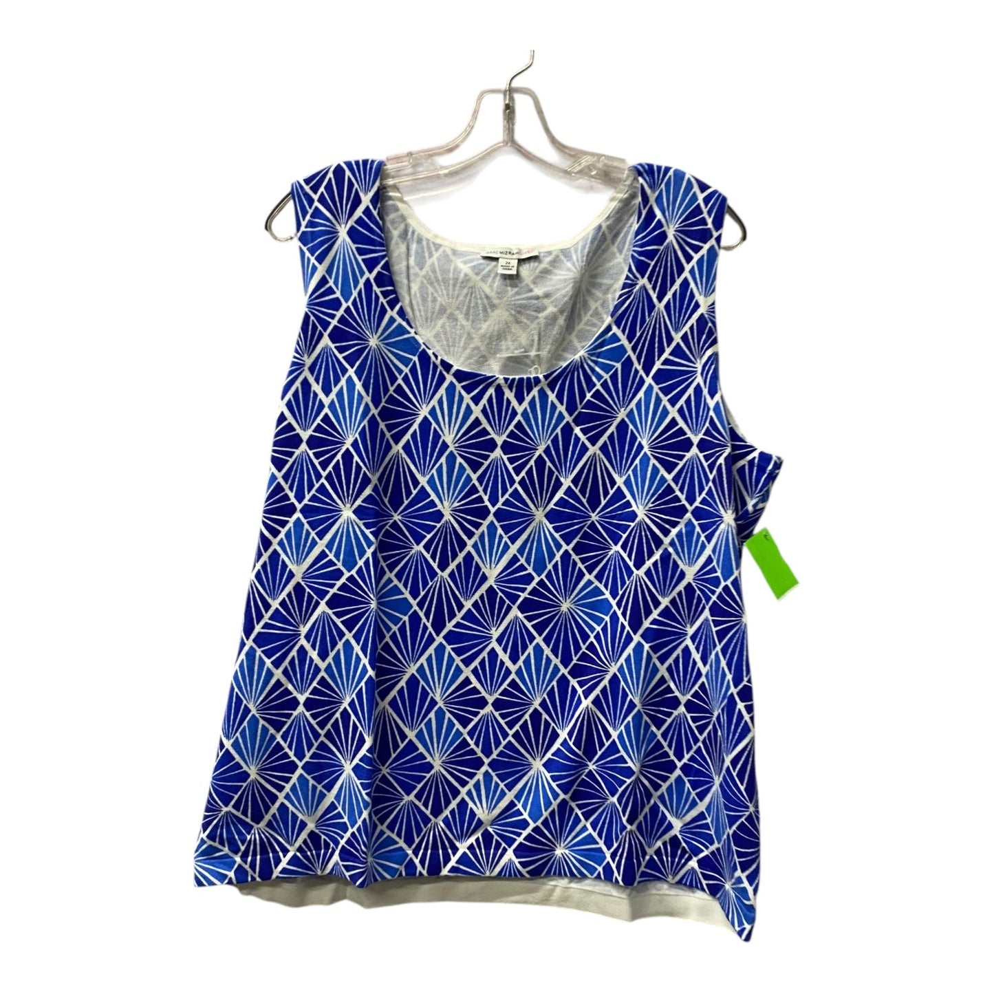 Top Sleeveless By Isaac Mizrahi Live Qvc In Blue, Size:2X