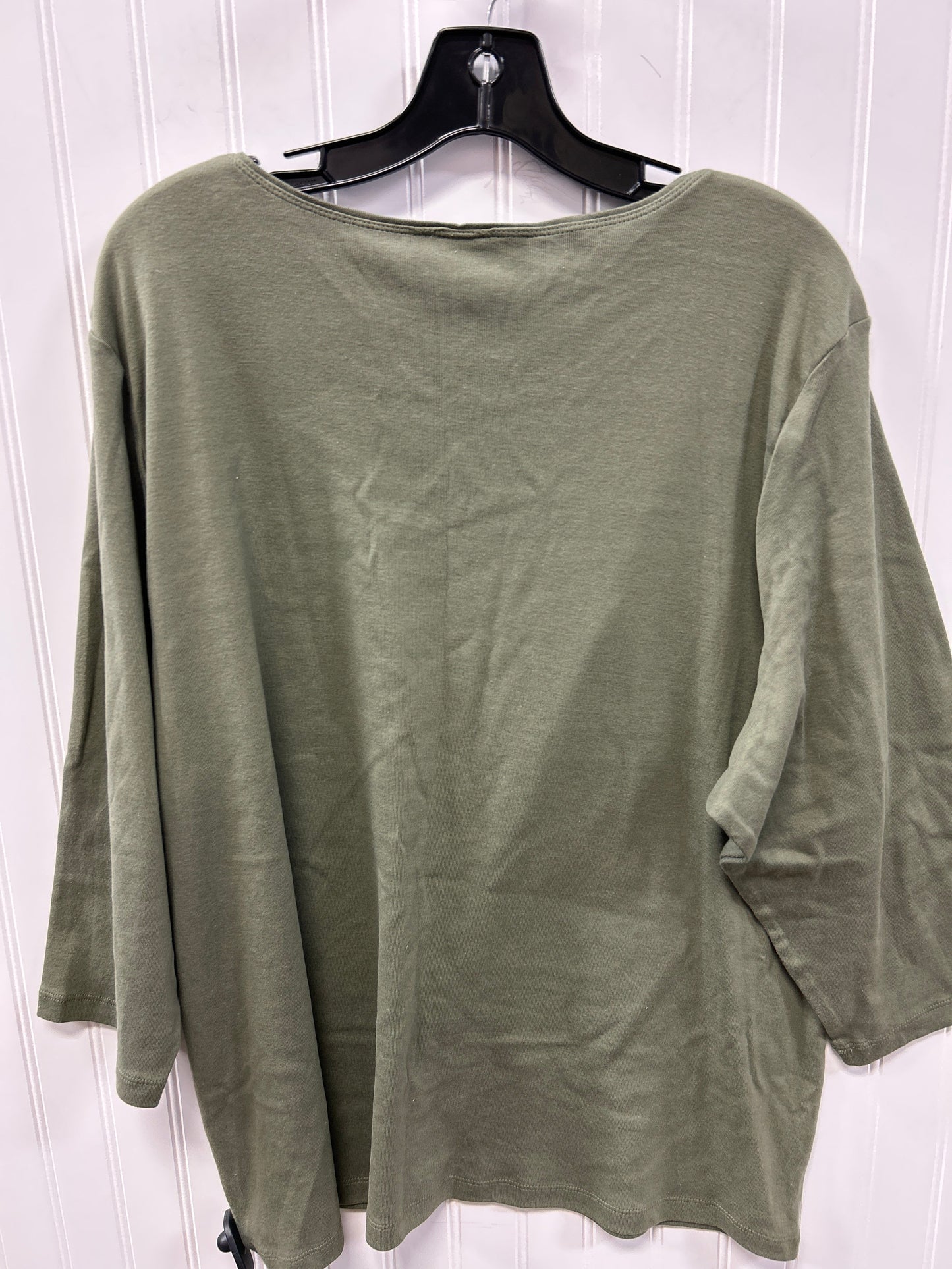 Top Ls By Karen Scott In Green, Size:3X