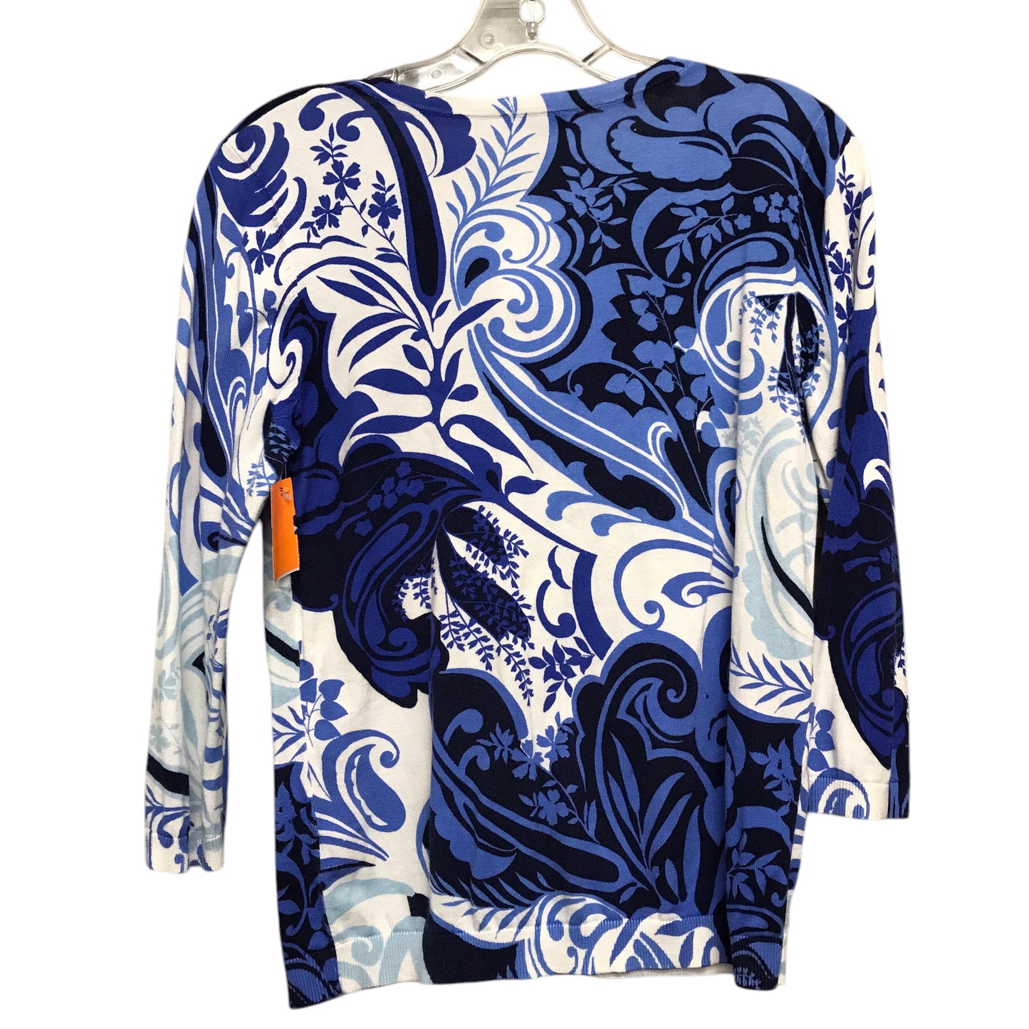 Cardigan By Talbots In Blue & White, Size:S