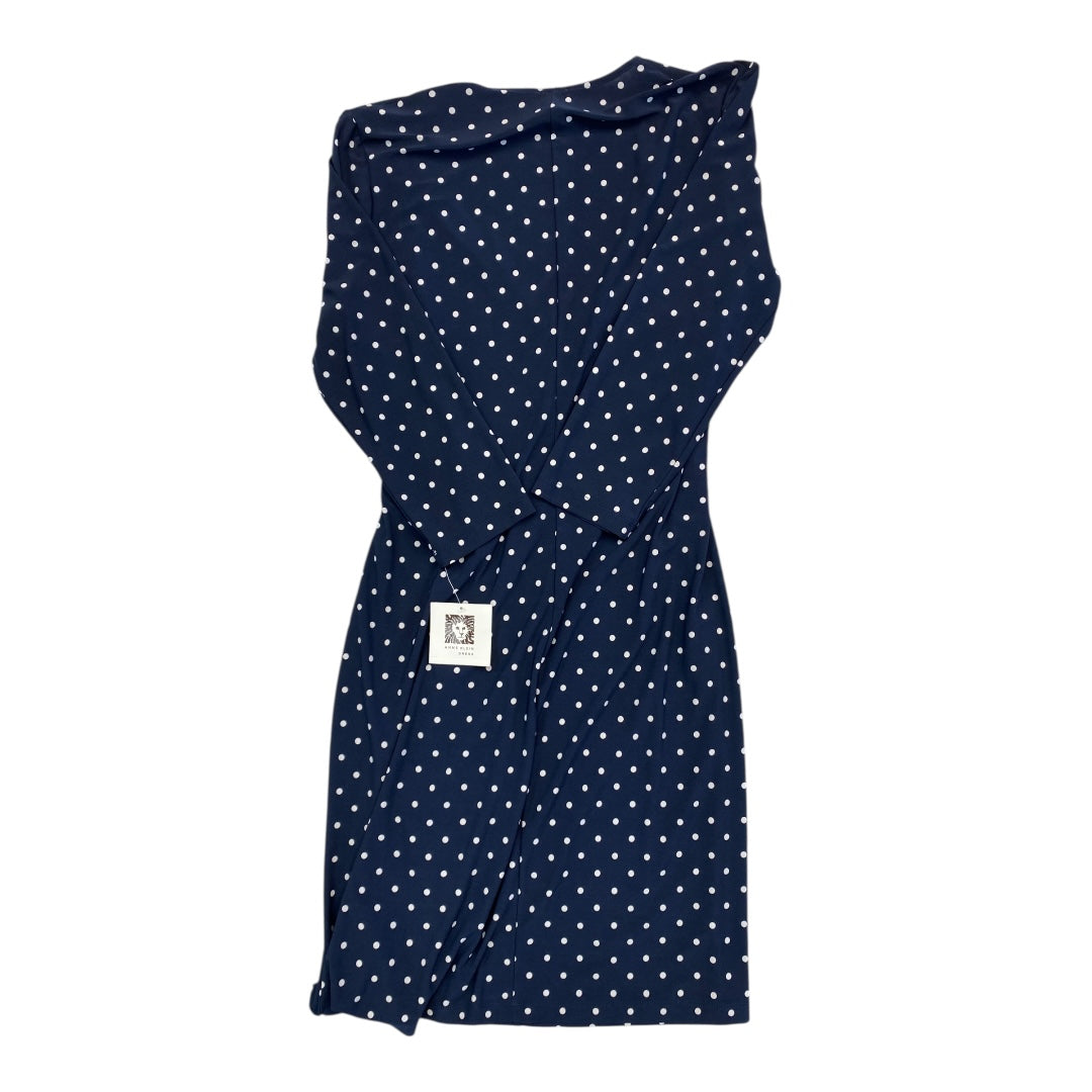 Dress Party Midi By Anne Klein In Blue & White, Size:12