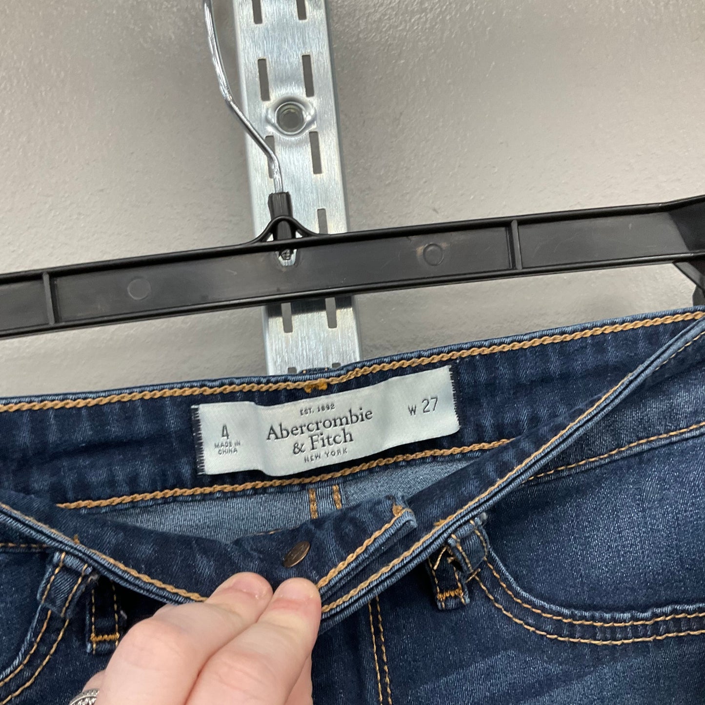 Jeans Skinny By Abercrombie And Fitch In Blue Denim, Size:4