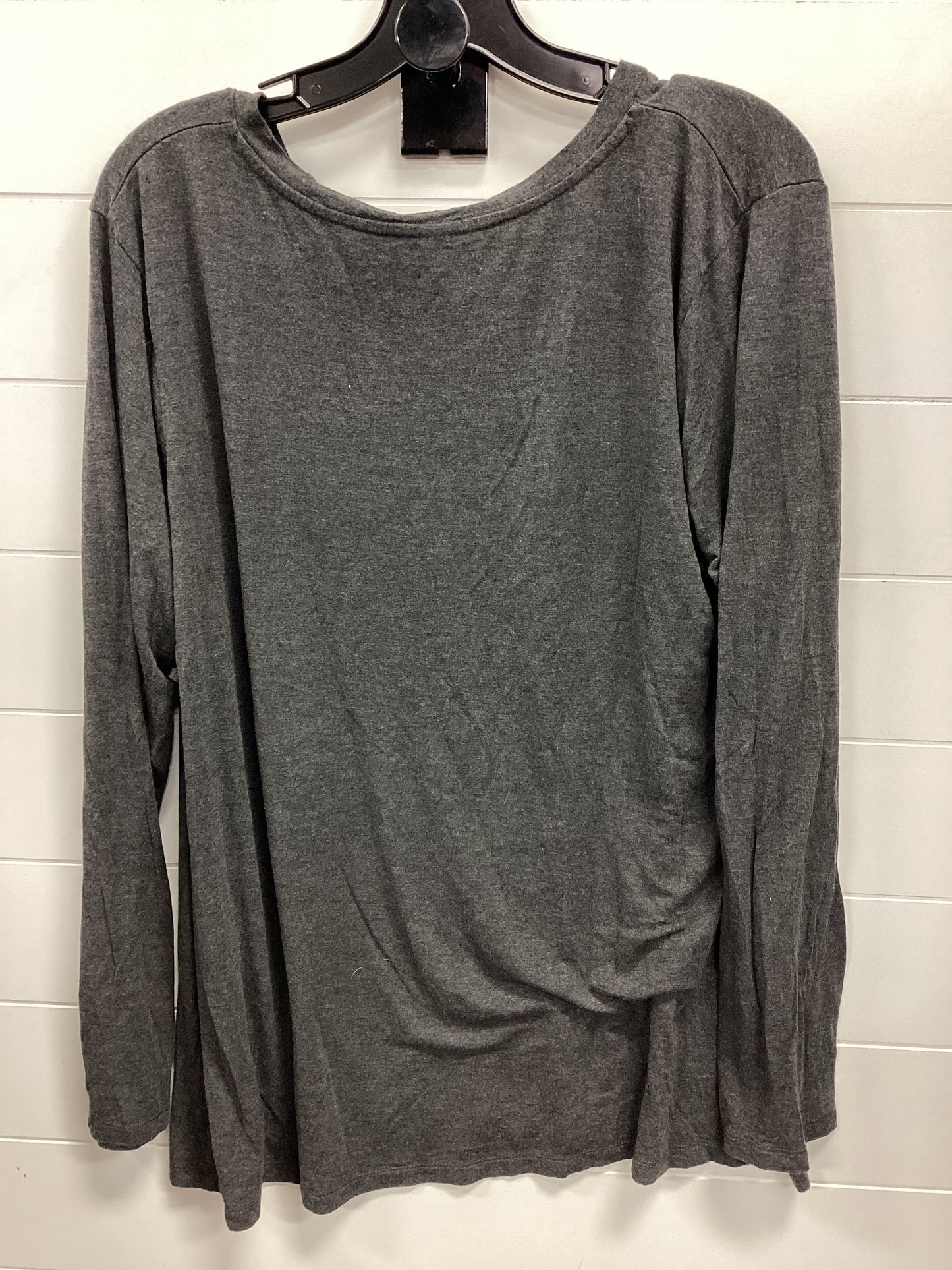 Top Ls By Zenana Outfitters In Grey, Size:2X