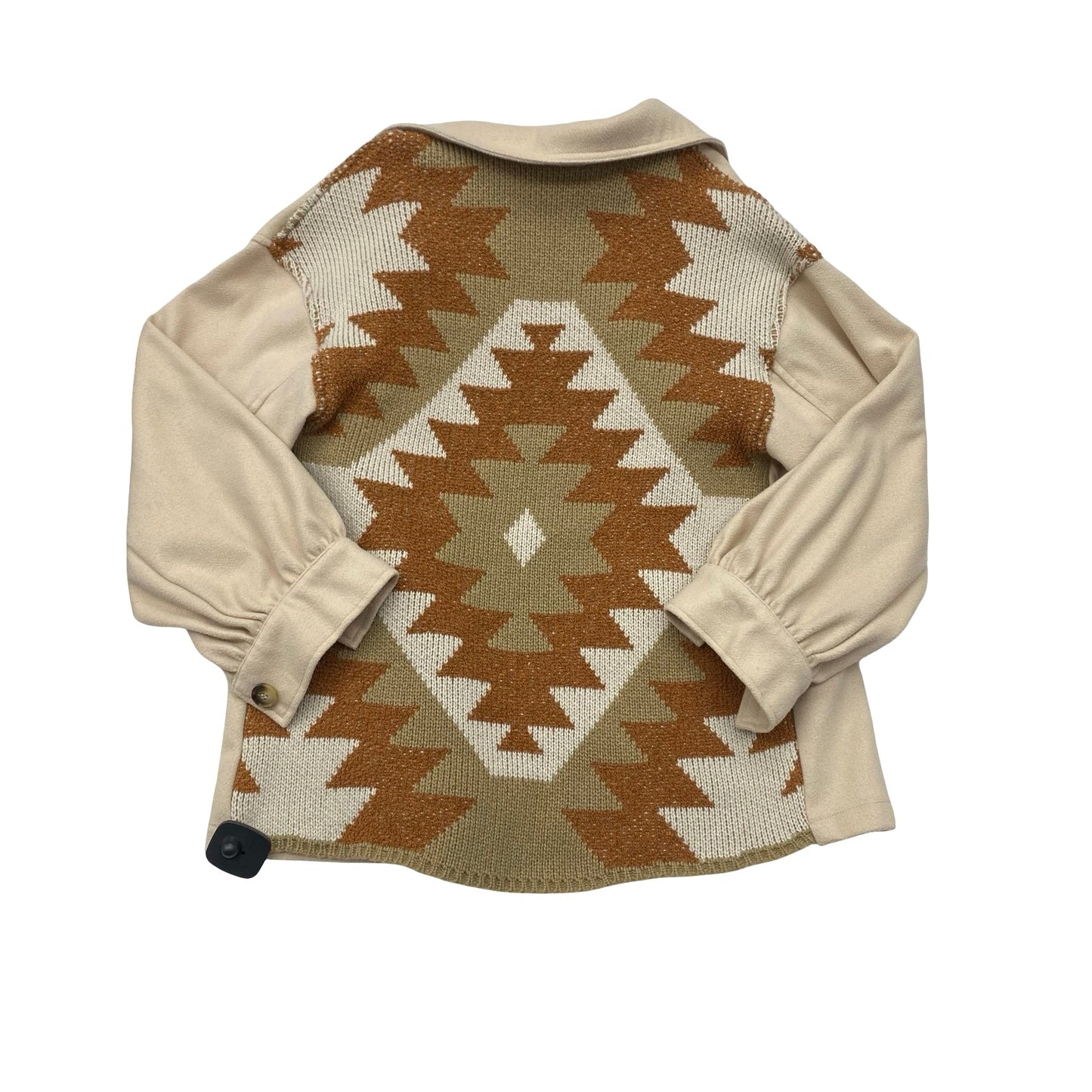 Jacket Shirt By New In In Brown & Tan, Size:M