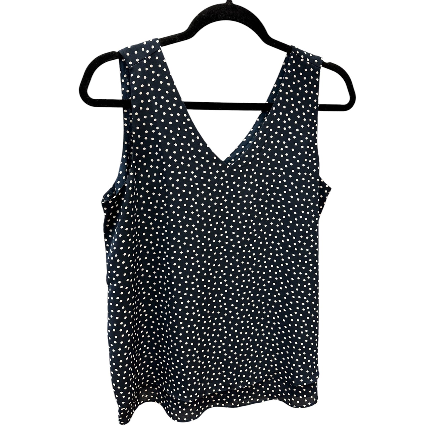 Blouse Sleeveless By Ann Taylor In Polkadot Pattern, Size:S