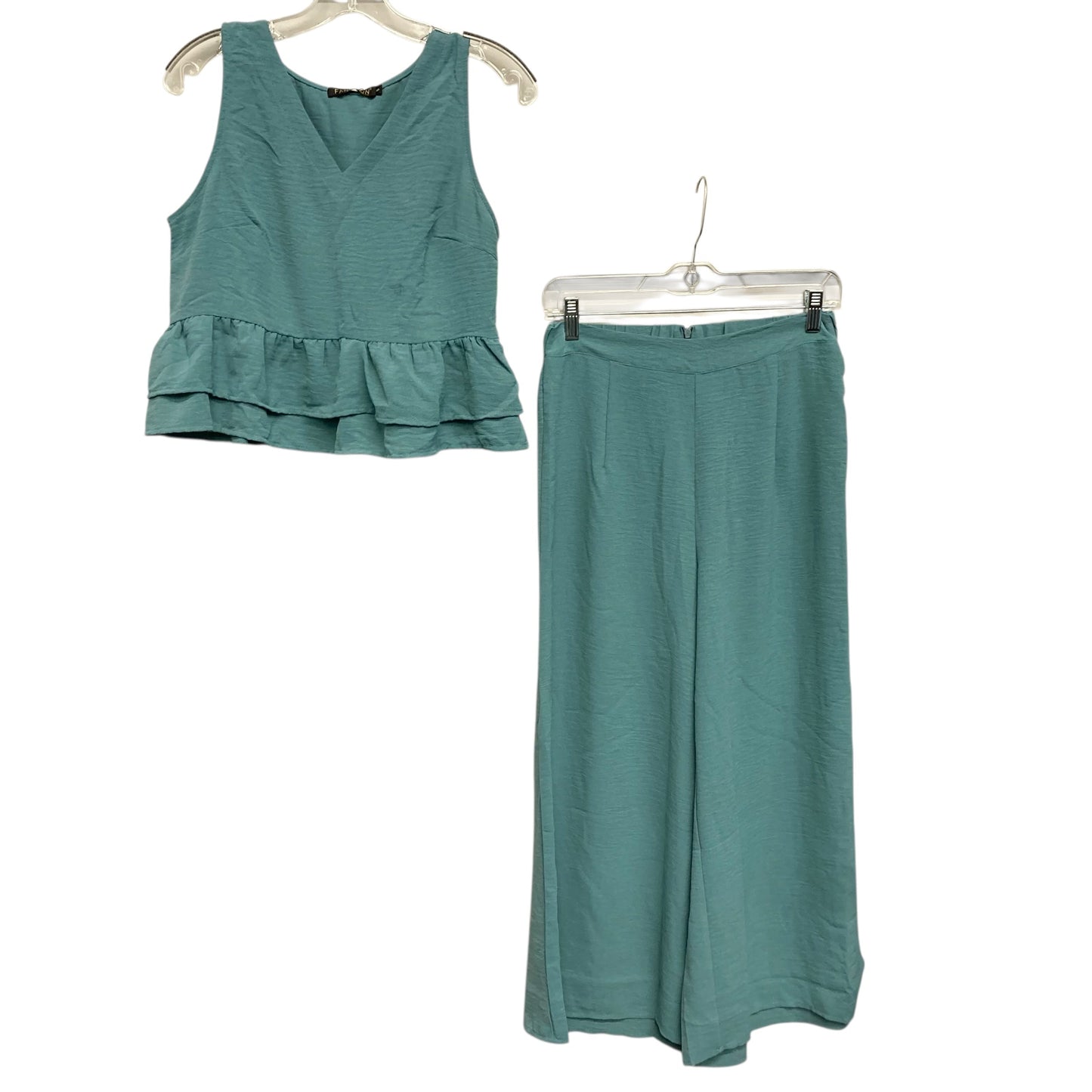 Pants Set 2Pc By Fancyinn In Teal, Size:4