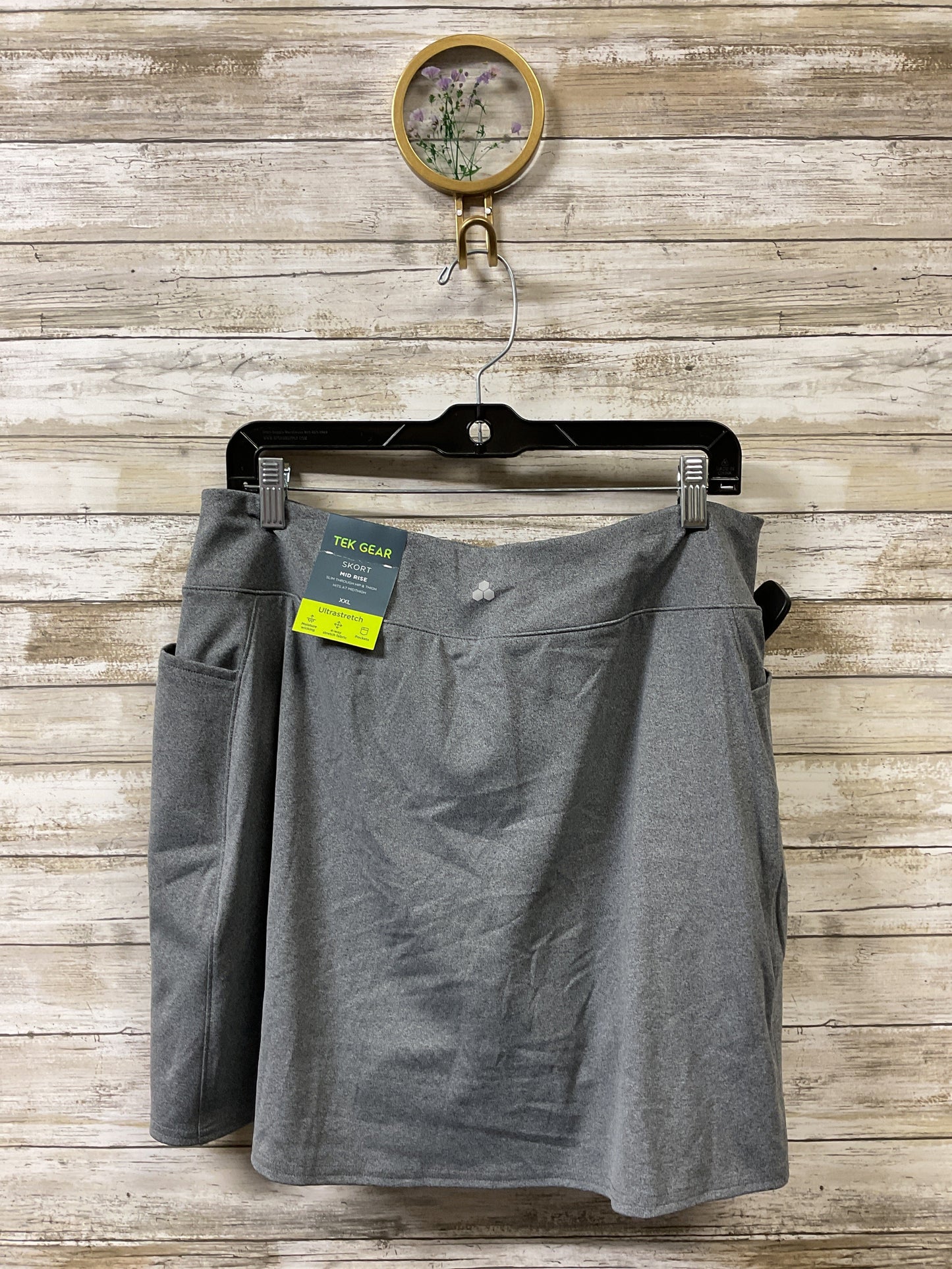 Athletic Skort By Tek Gear In Grey, Size:Xxl