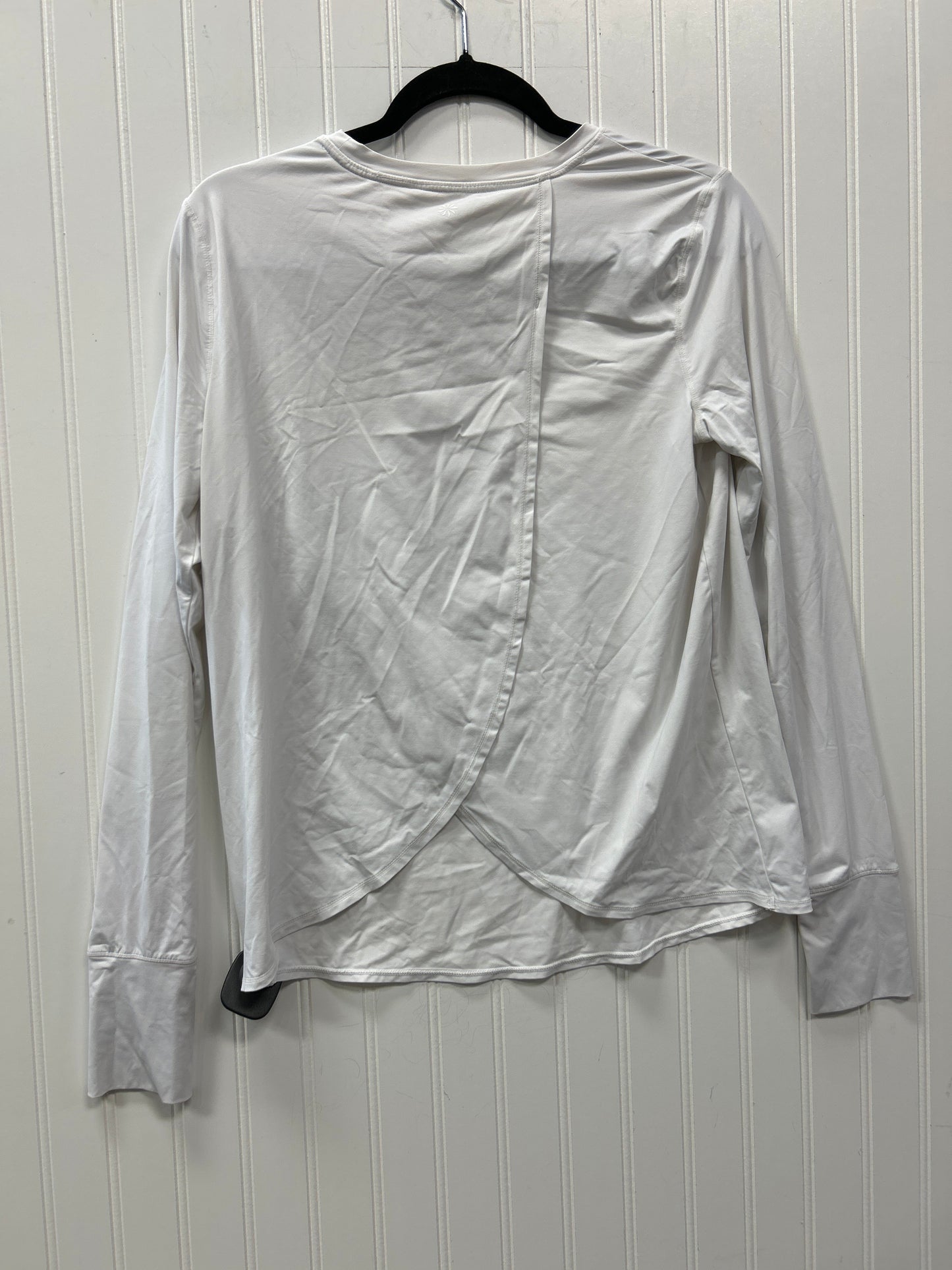 Athletic Top Ls Collar By Athleta In White, Size:M