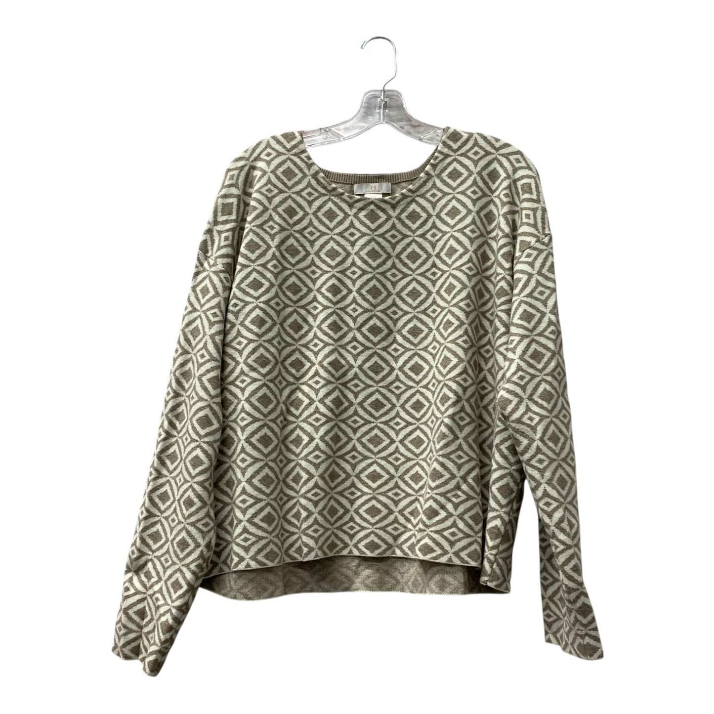 Sweater Designer By Halston In Tan, Size:Xl