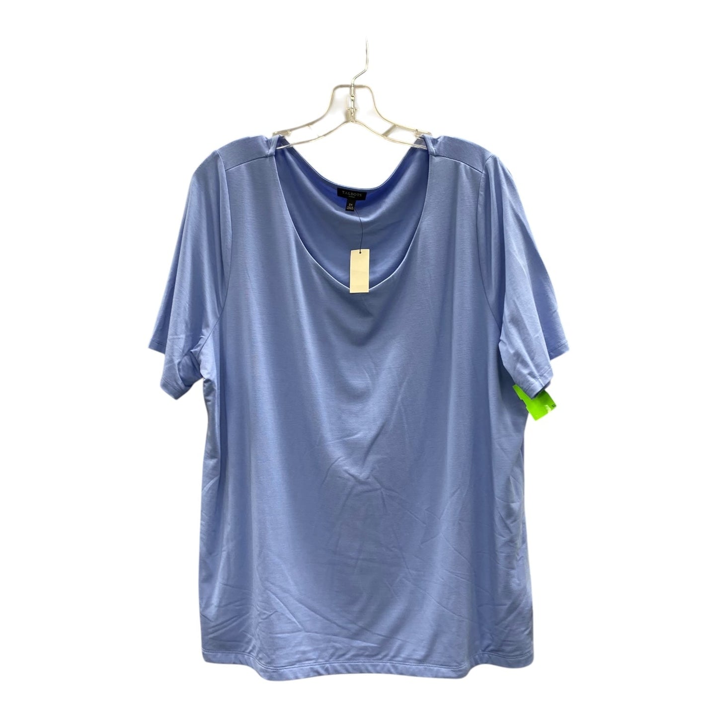 Top Ss Basic By Talbots In Blue, Size:2X