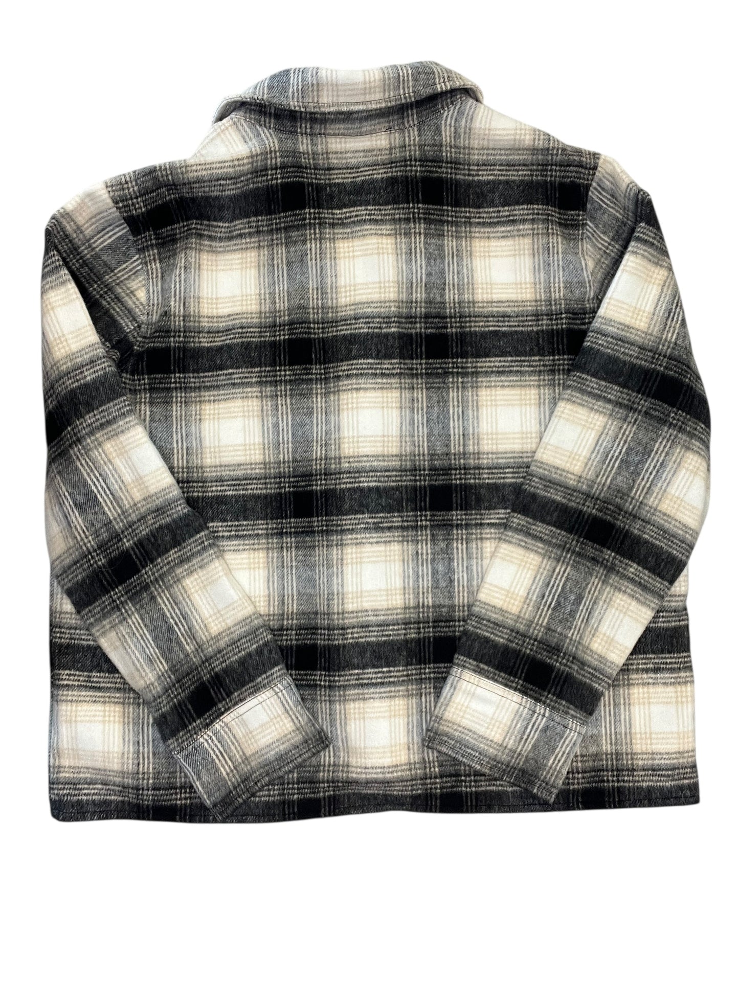 Jacket Shirt By Steve Madden In Plaid Pattern, Size:Xl