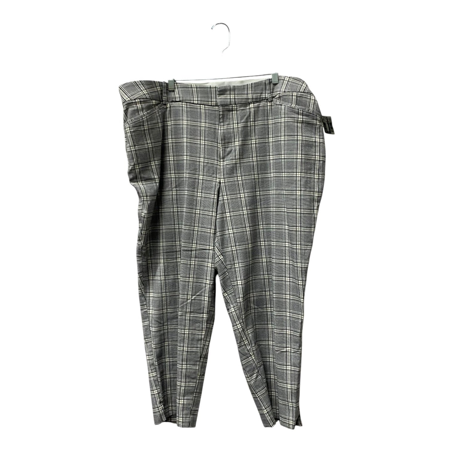 Pants Cropped By Ava & Viv In Grey & Tan, Size:22